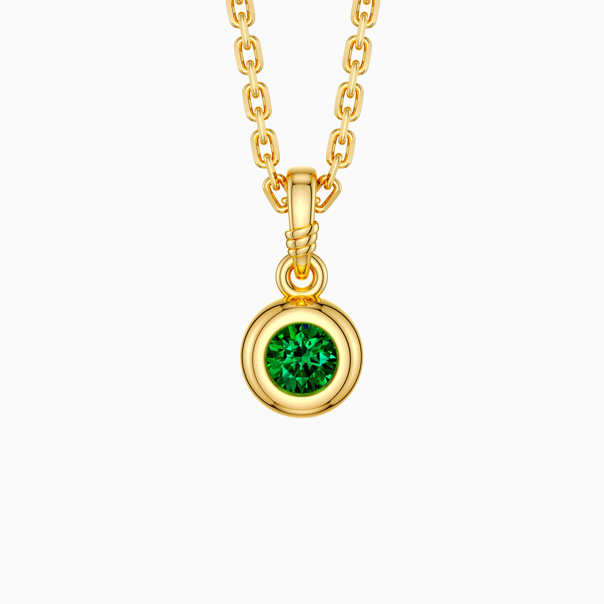 Bubble Knot May Birthstone Charm Pendant