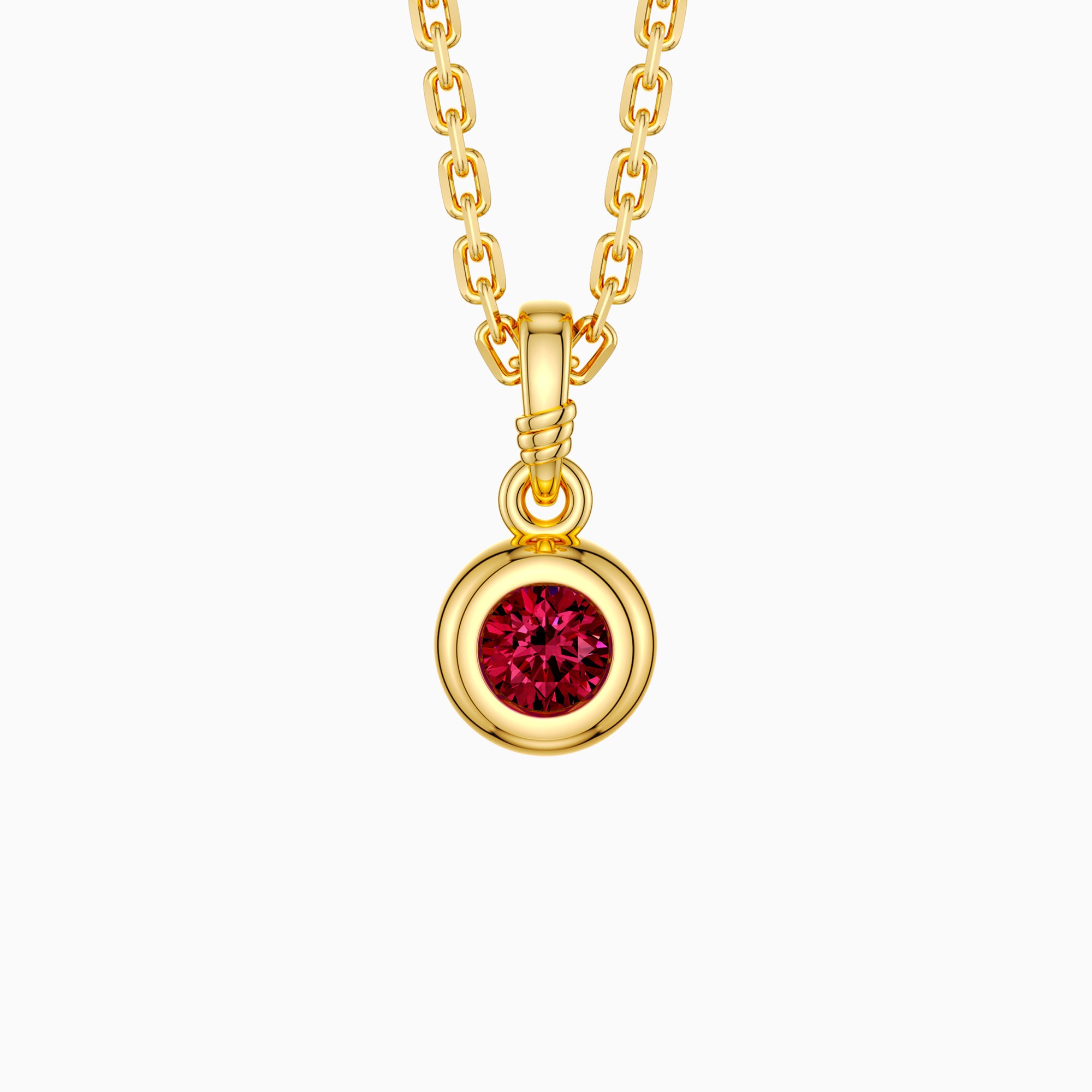 Bubble Knot July Birthstone Charm Pendant