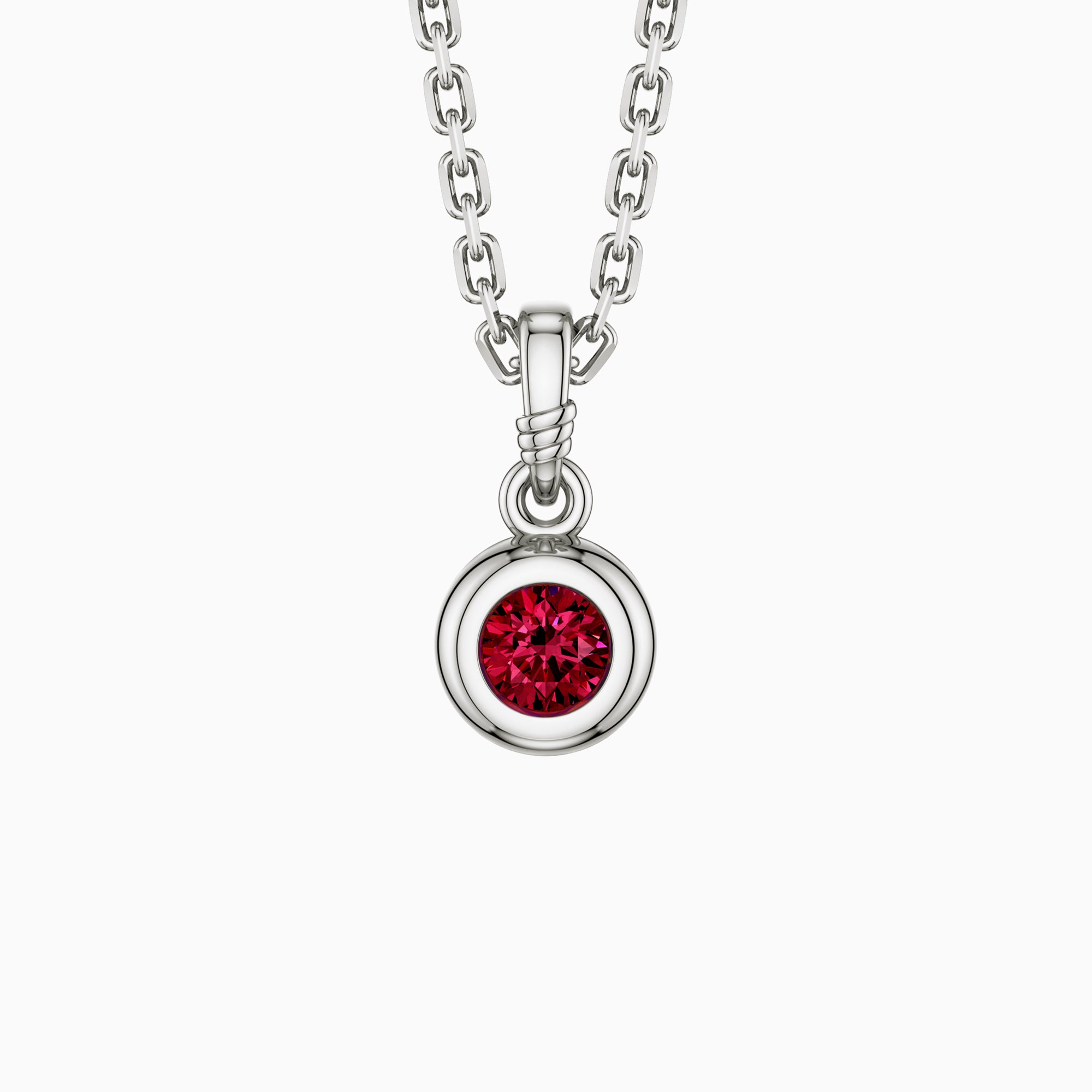 Bubble Knot July Birthstone Charm Pendant