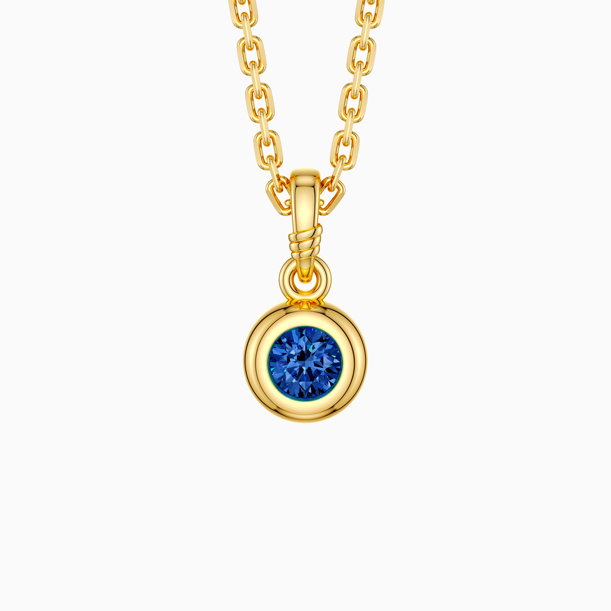 Bubble Knot September Birthstone Charm Pendant