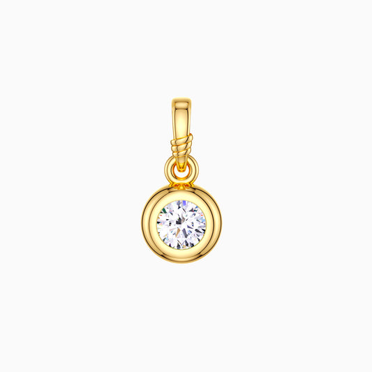 Bubble Knot April Birthstone Charm Pendant