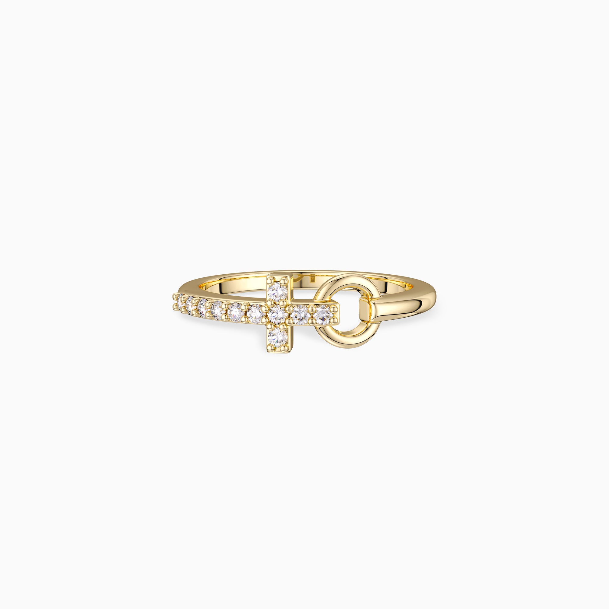 Pray Cross And Circle Ring - vanimy