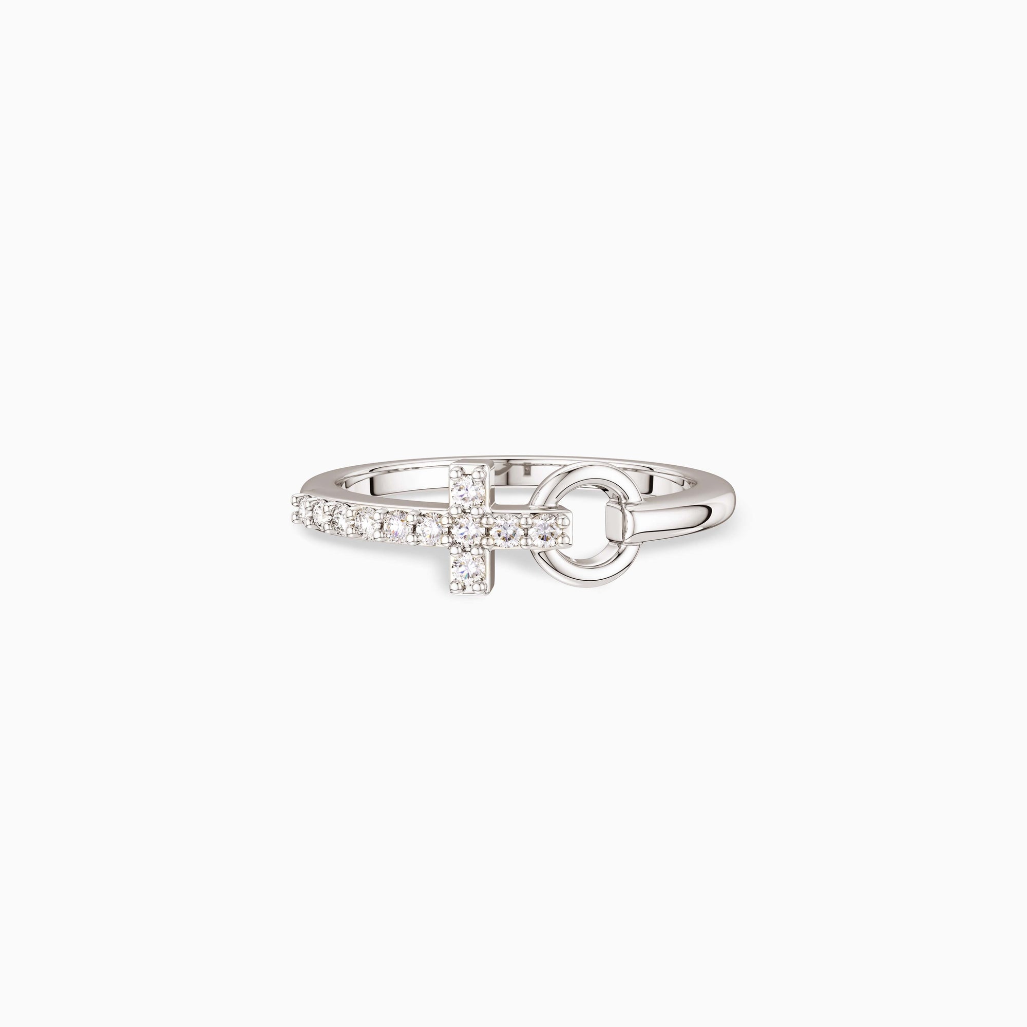 Pray Cross And Circle Ring - vanimy