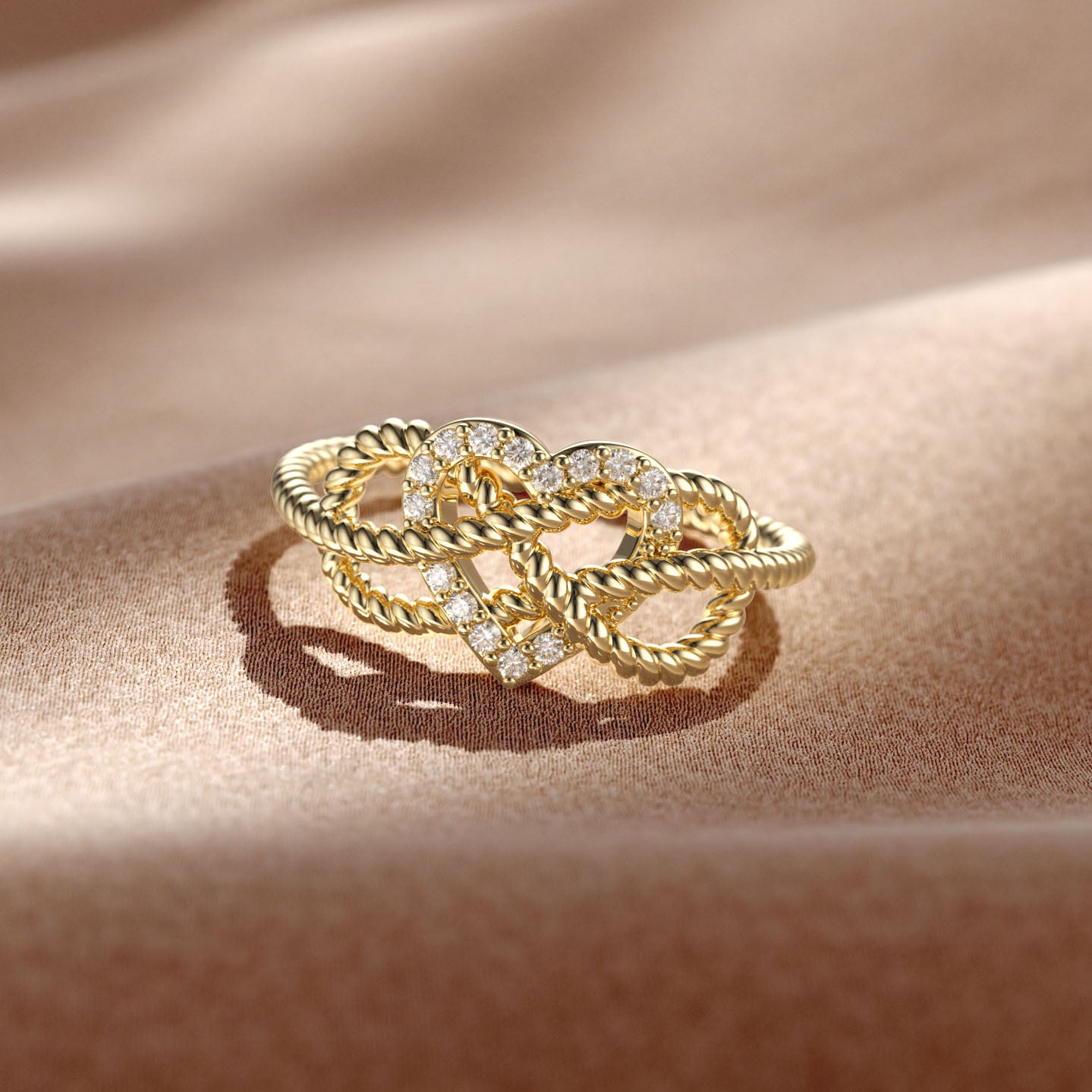 Heart Knot Ring - vanimy