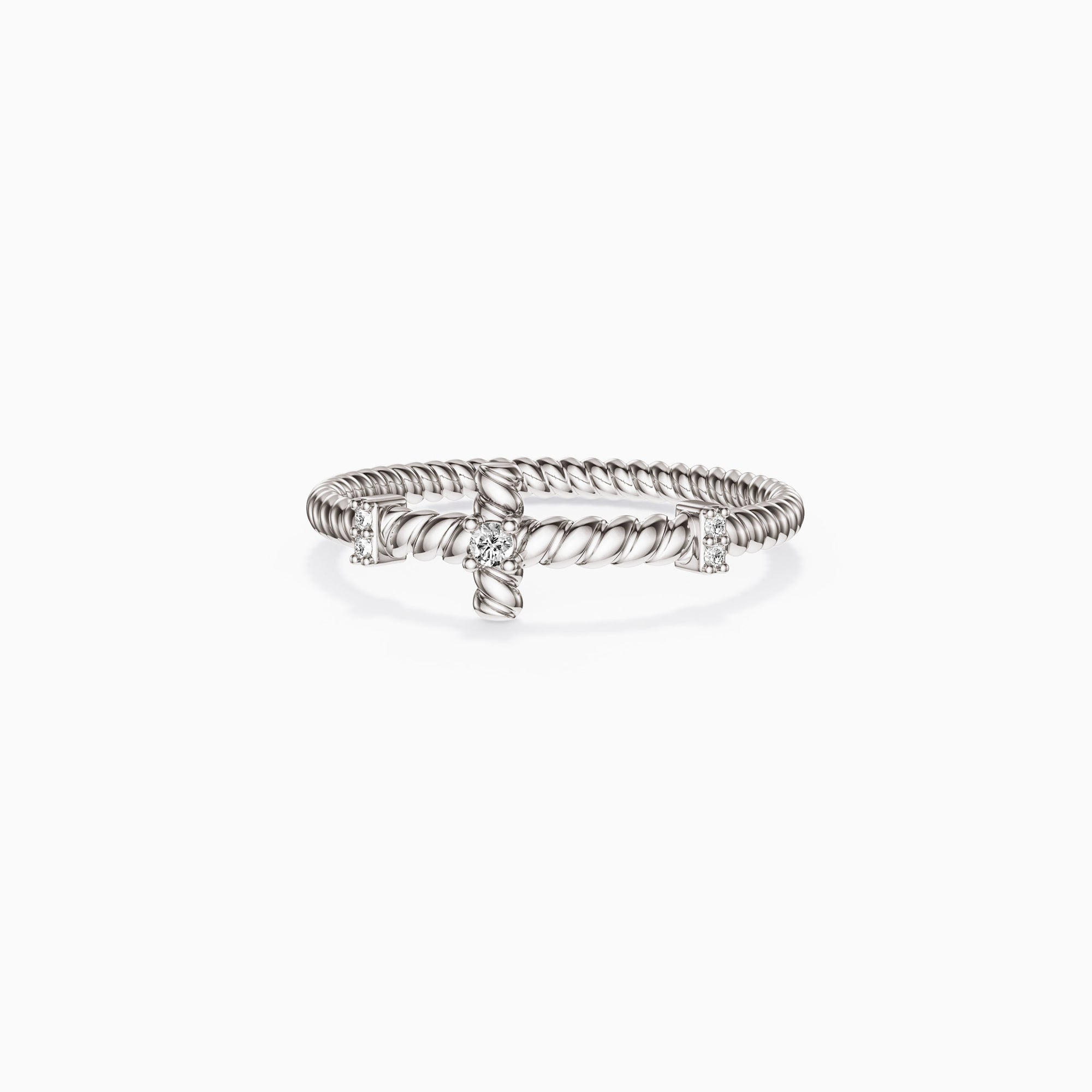Rope Cross Stack Ring - vanimy