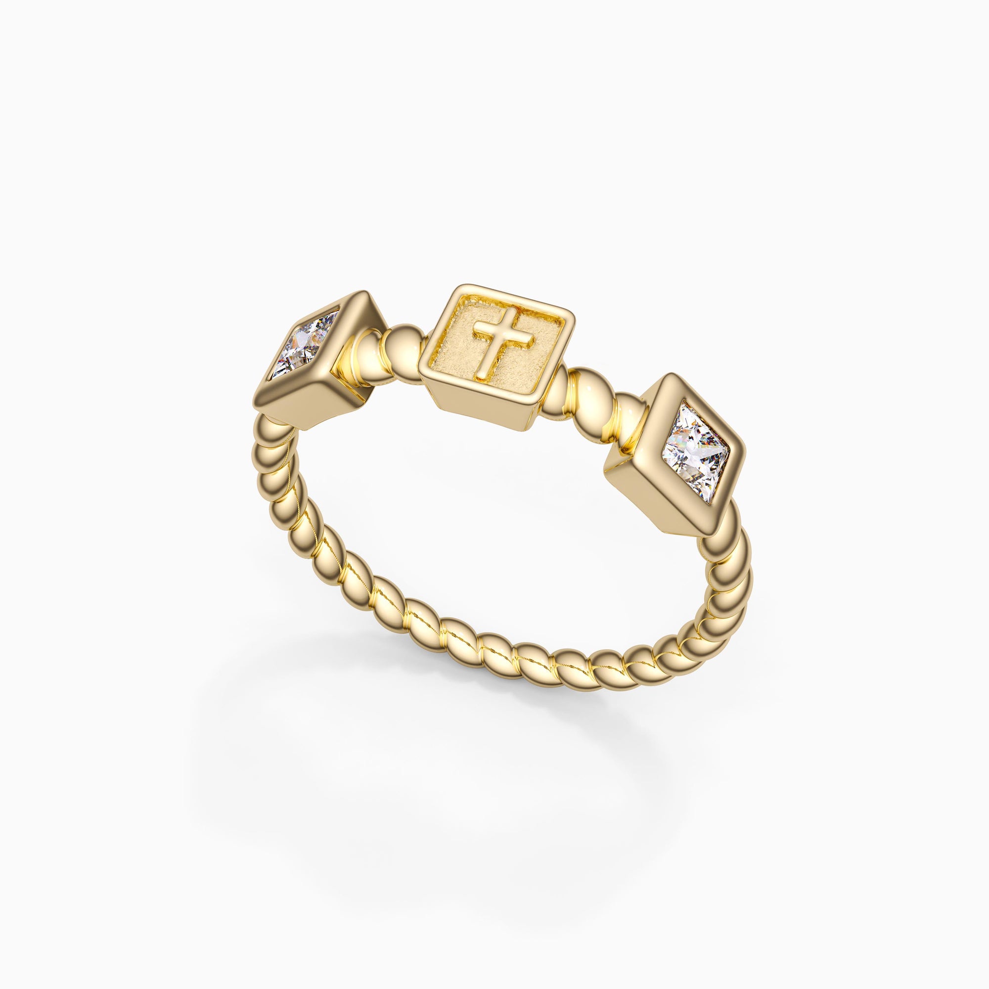 Cross Twine Stackable Ring - vanimy