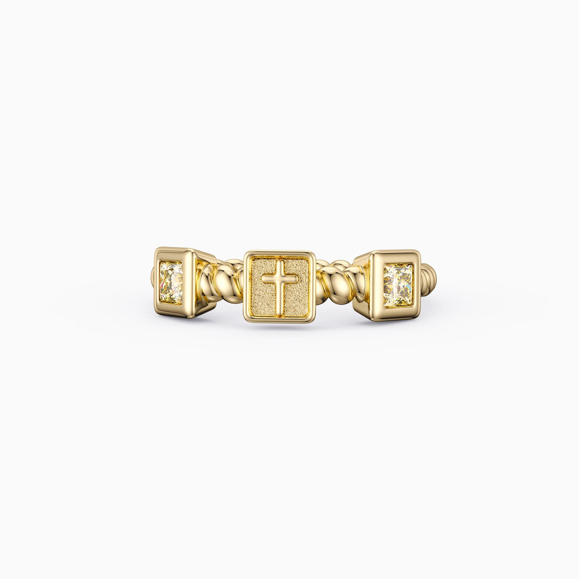 Cross Twine Stackable Ring - vanimy