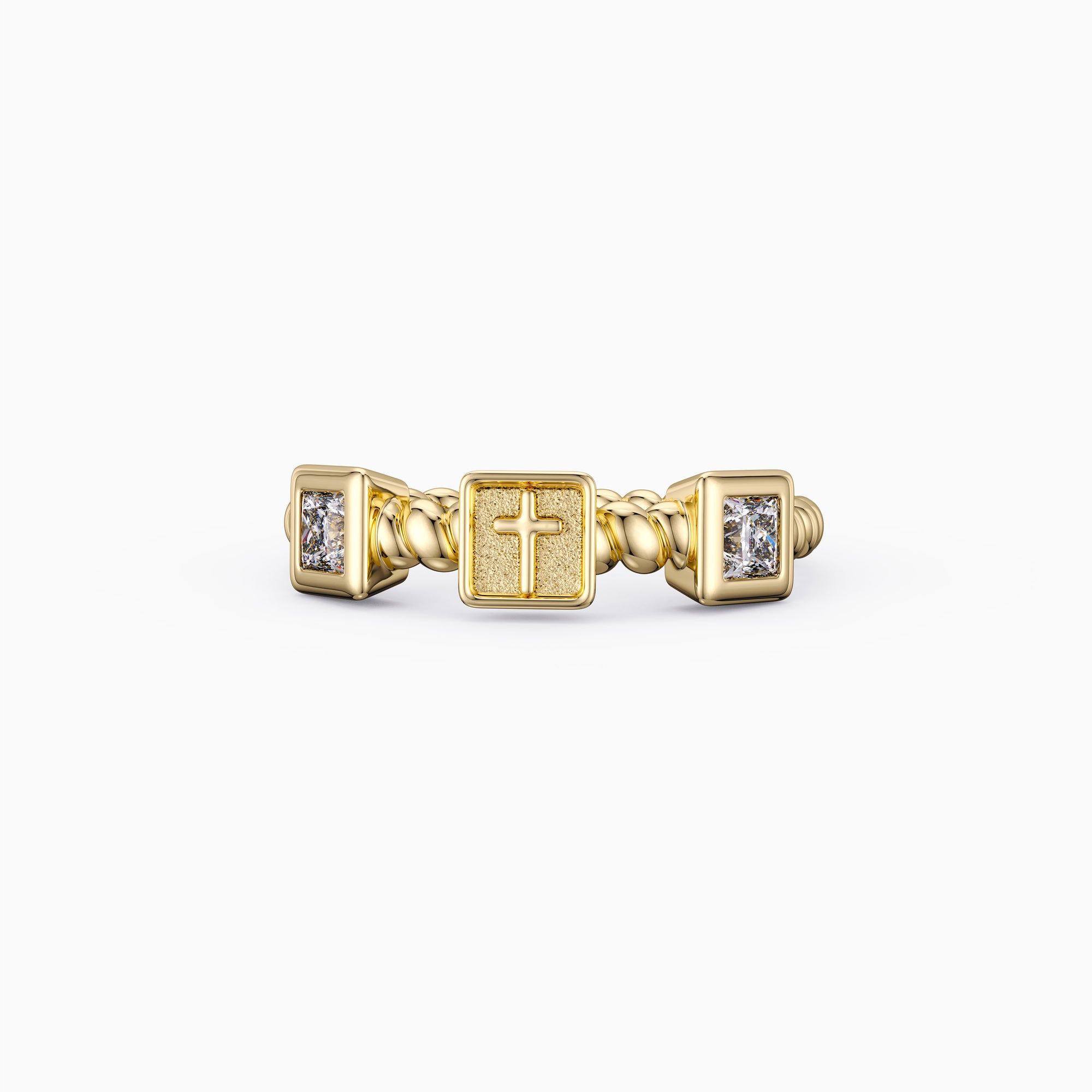 Cross Twine Stackable Ring - vanimy