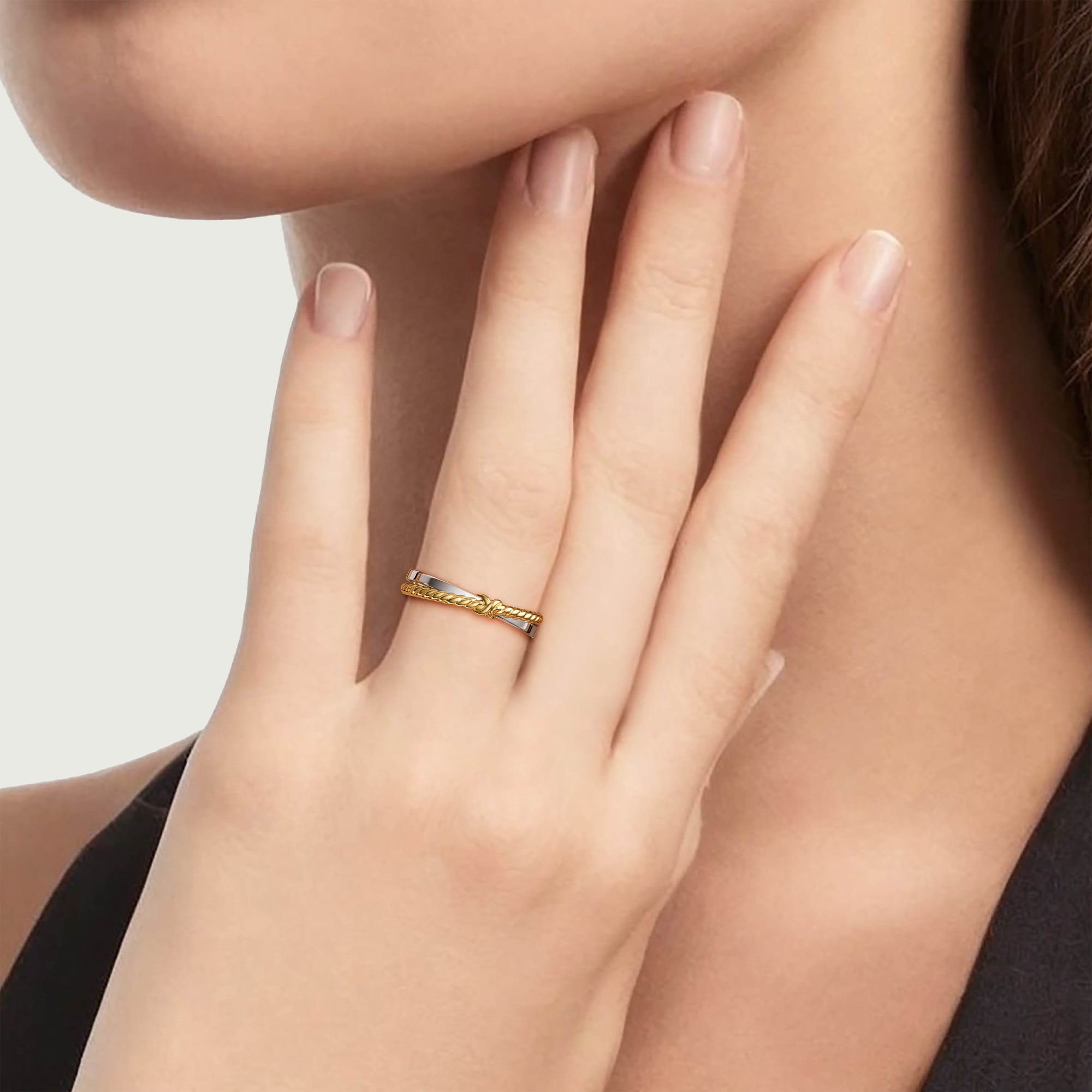 X Cord Band Ring - vanimy