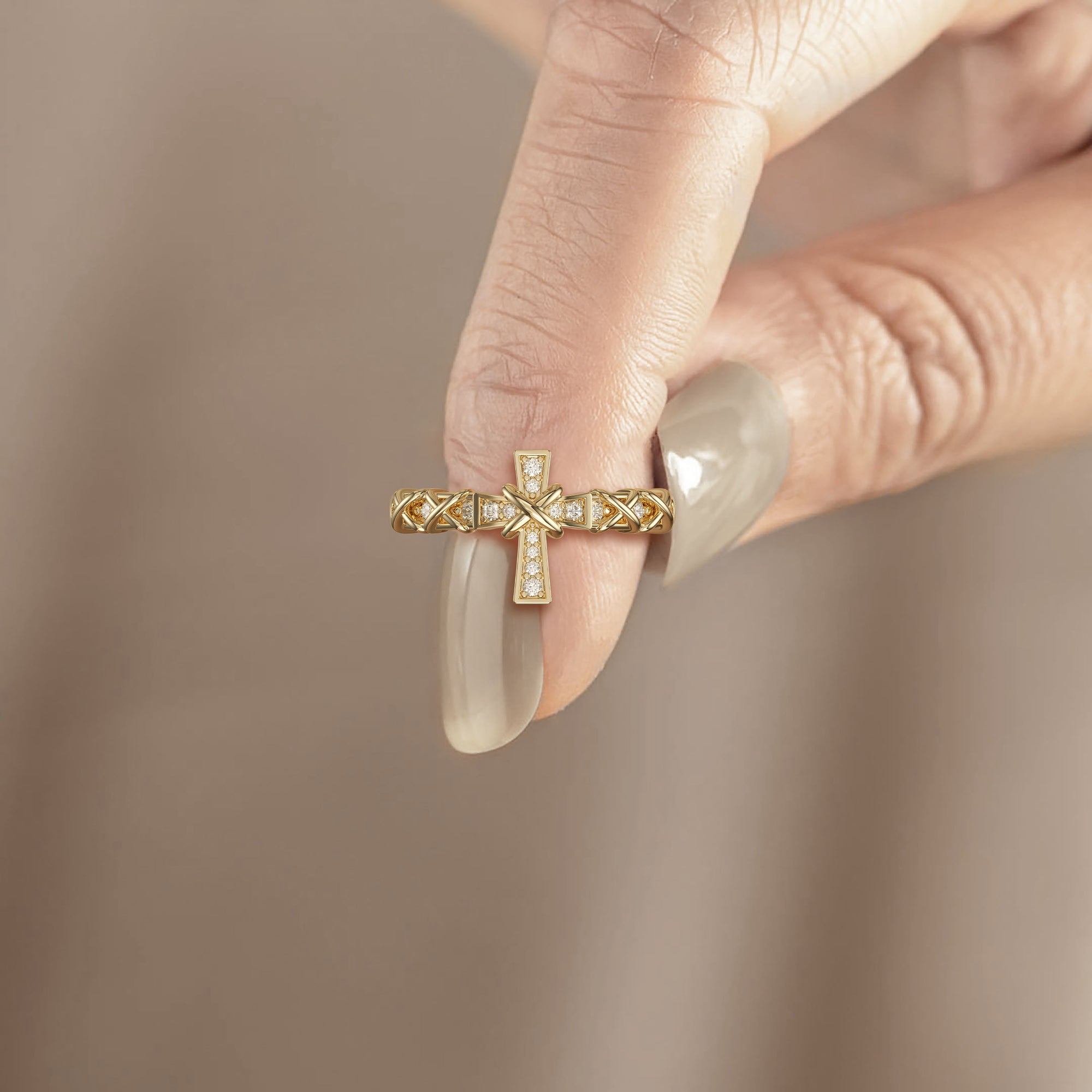 Pavé X Cross Ring - vanimy