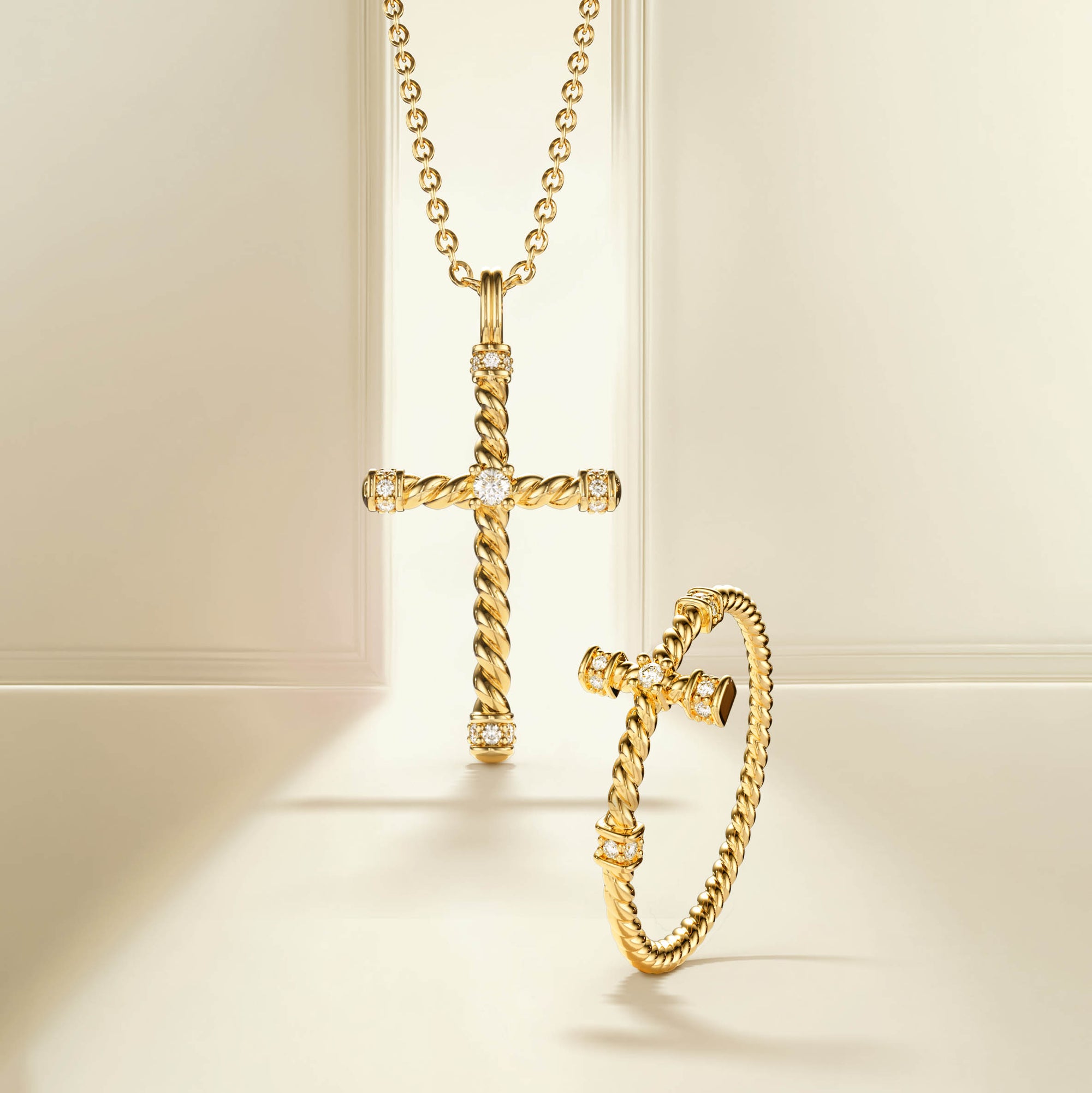 Zircon Cross Stack Ring - vanimy