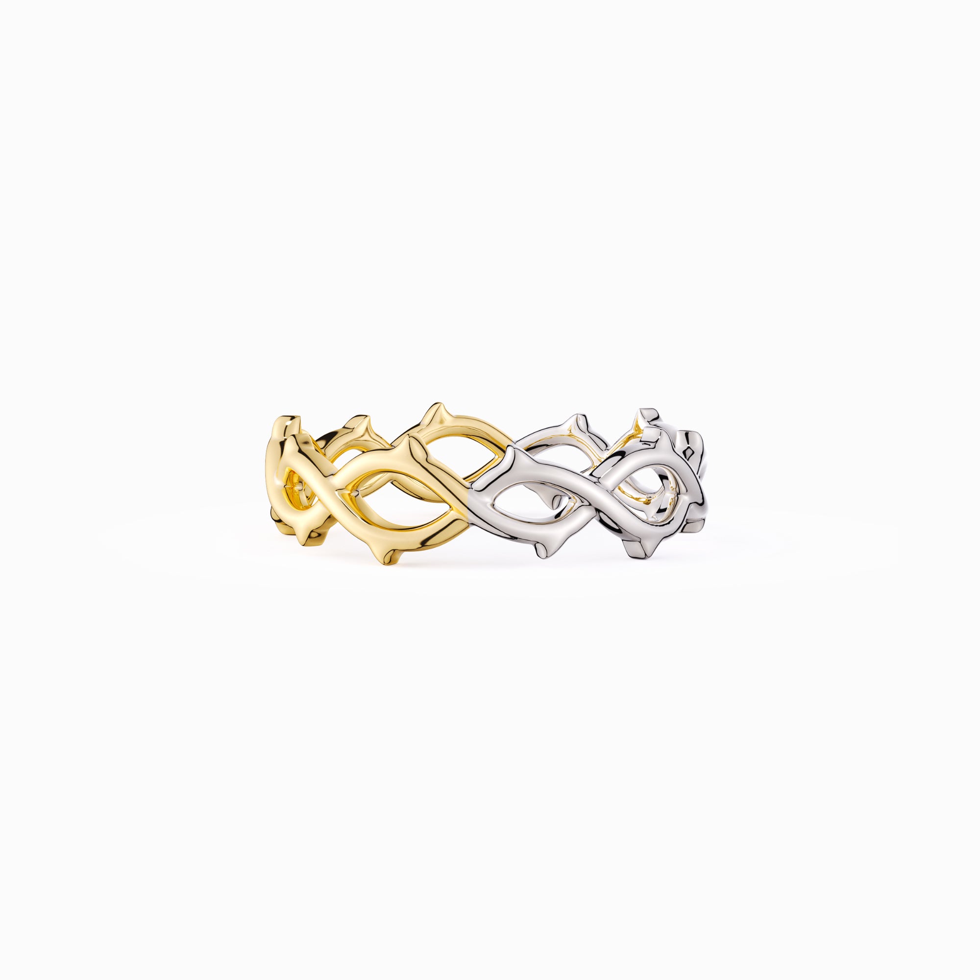 Zweifarbiger Statement-Ring „Thorns“