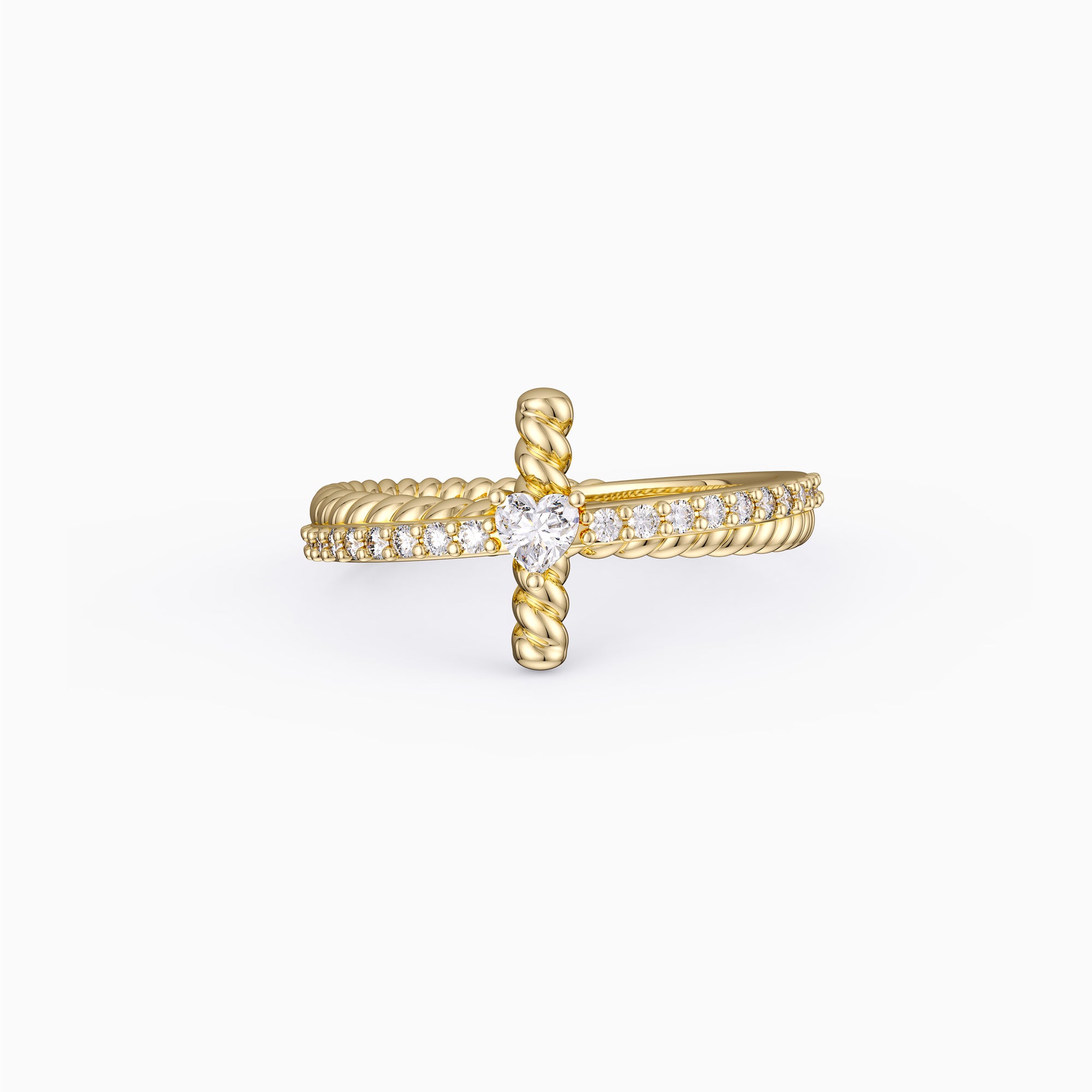Cord Twist Crossover Ring - vanimy