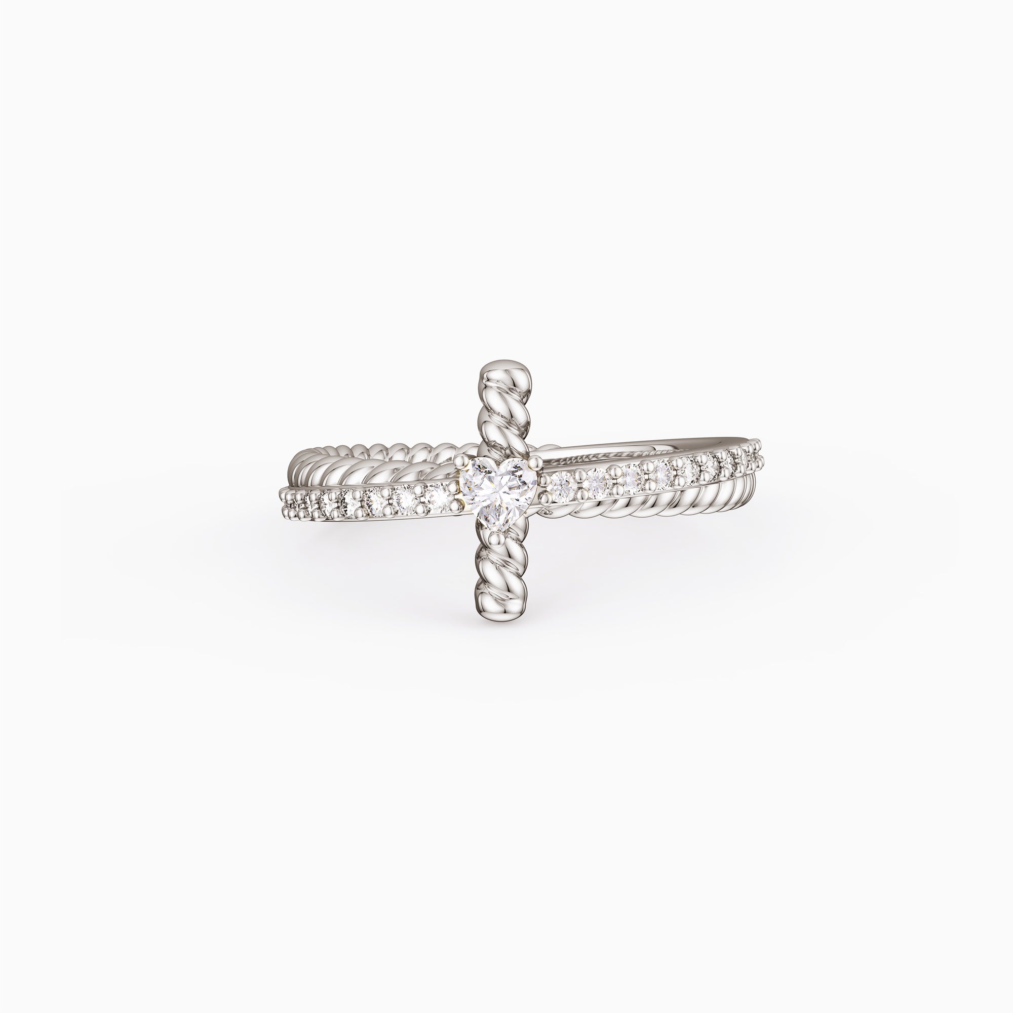 Cord Twist Crossover Ring - vanimy