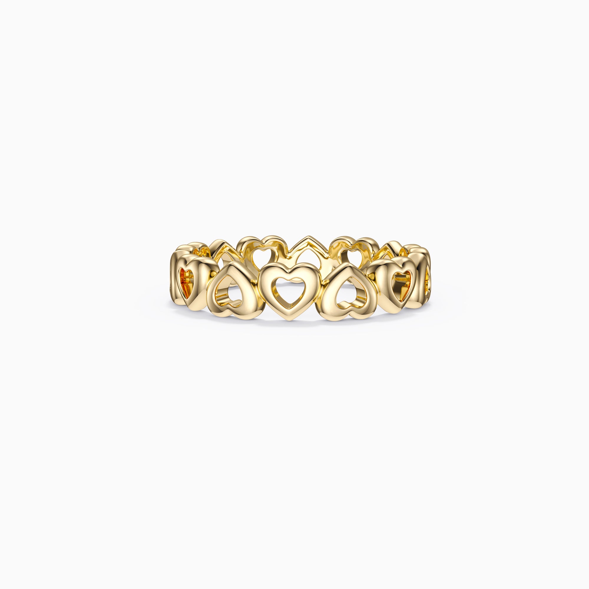 Eternity Open Heart Stackable Ring - vanimy