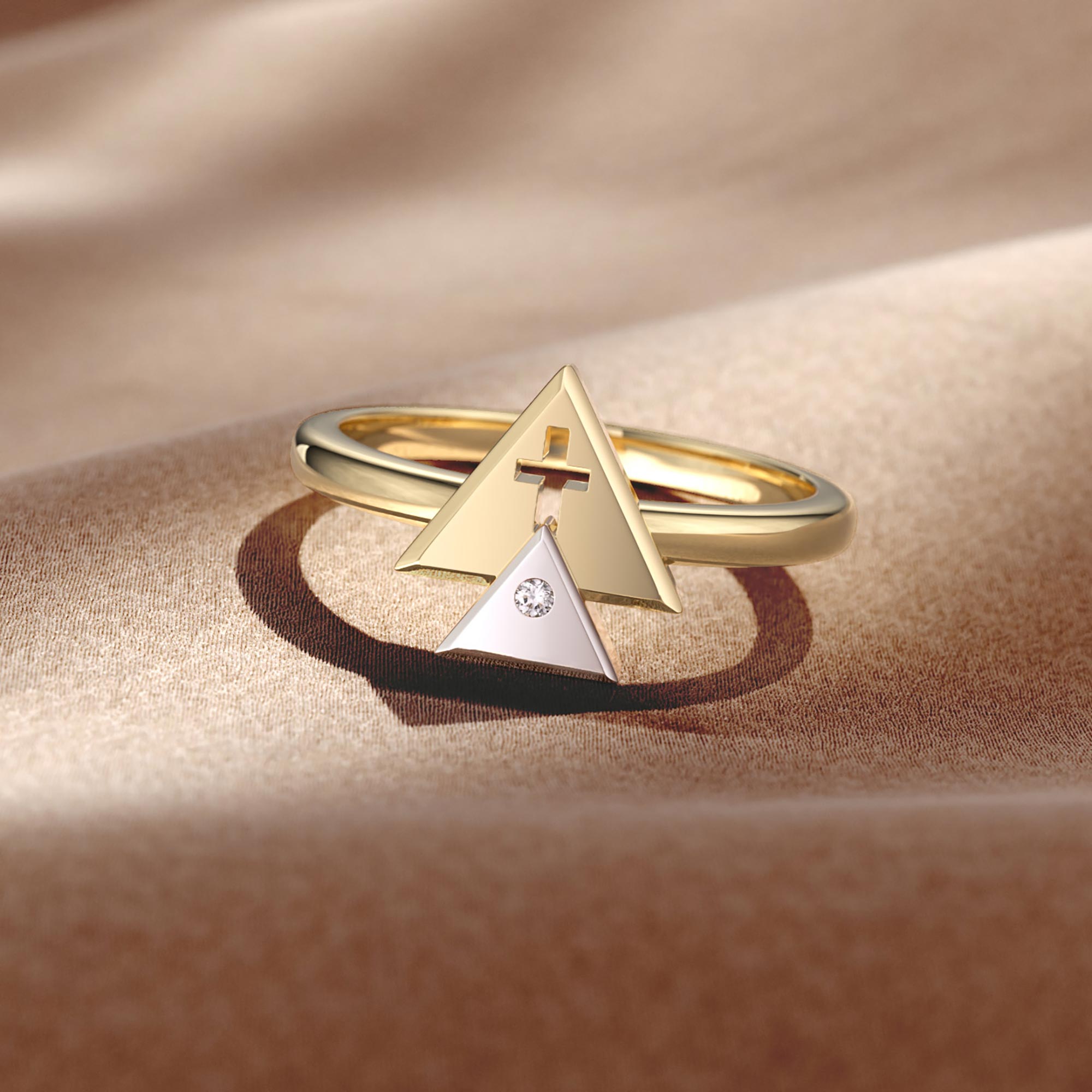 Ring with hotsell cross charm