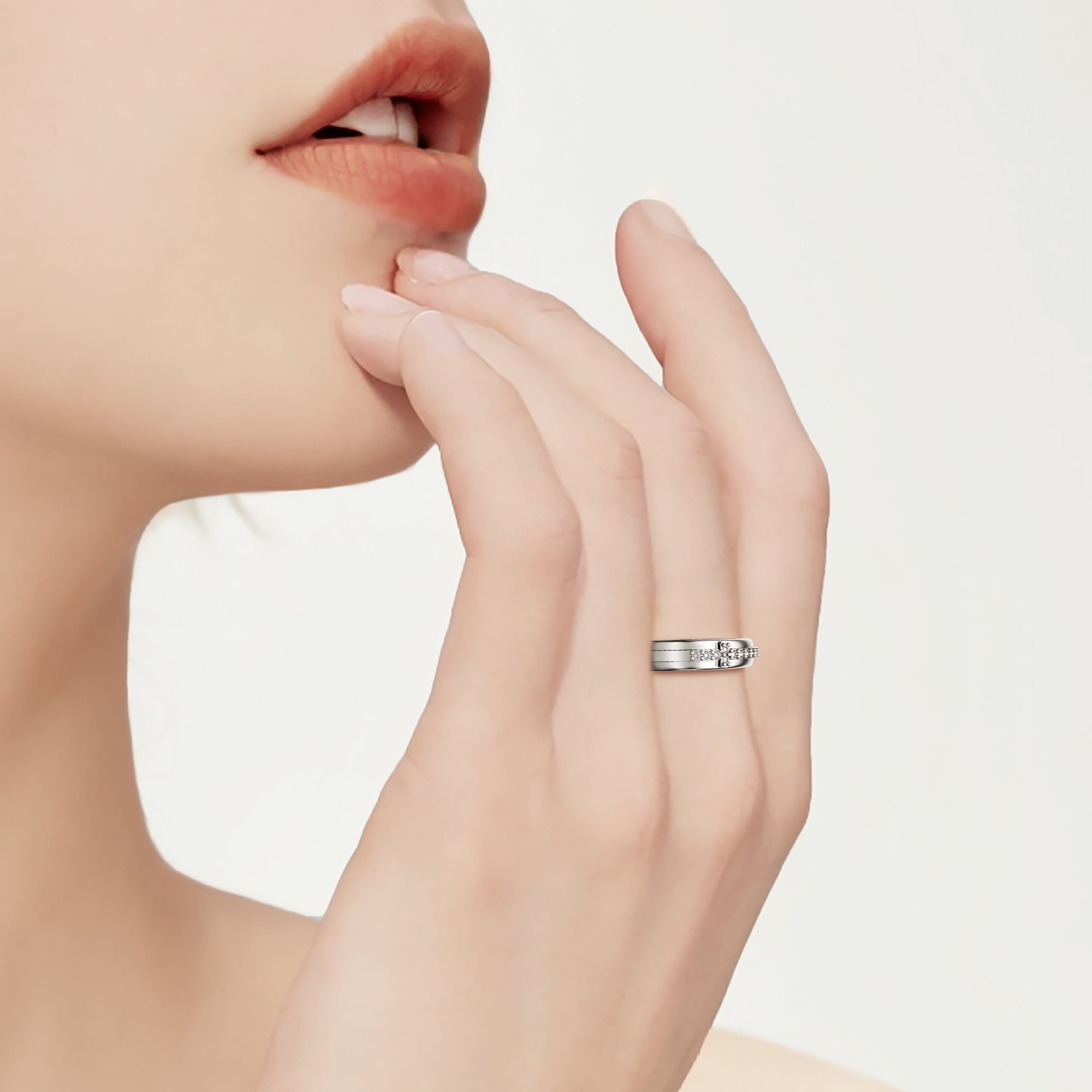 Cross Pray Bands Ring - vanimy