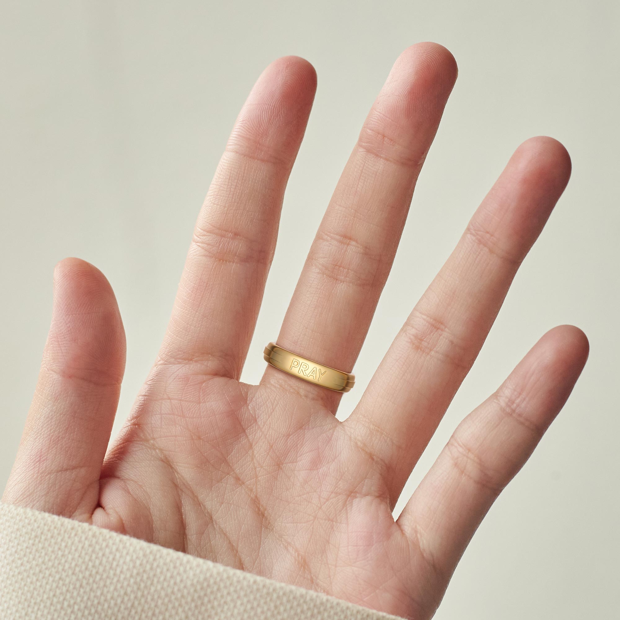Customized Cross Pray Bands Ring - vanimy