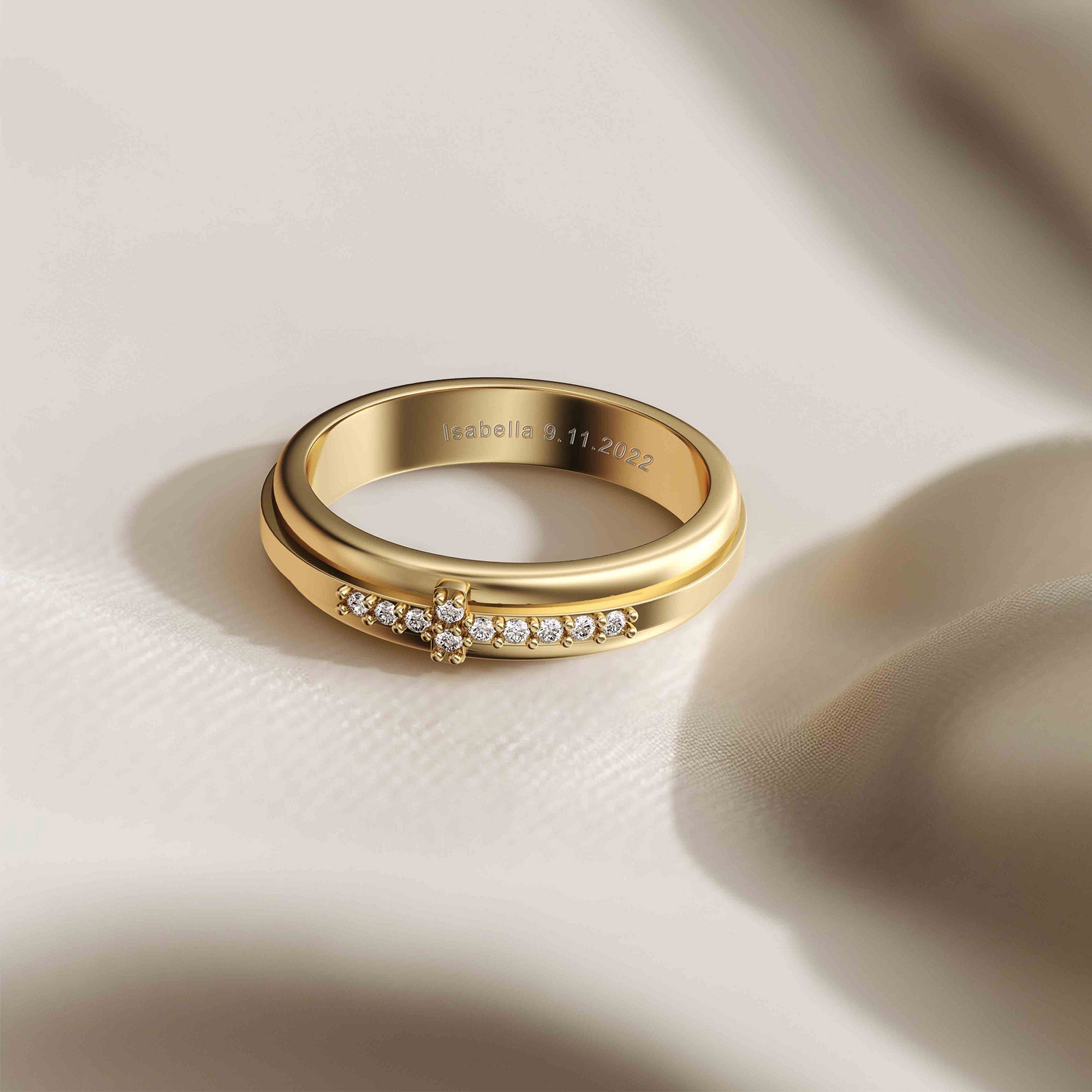 Customized Cross Pray Bands Ring - vanimy