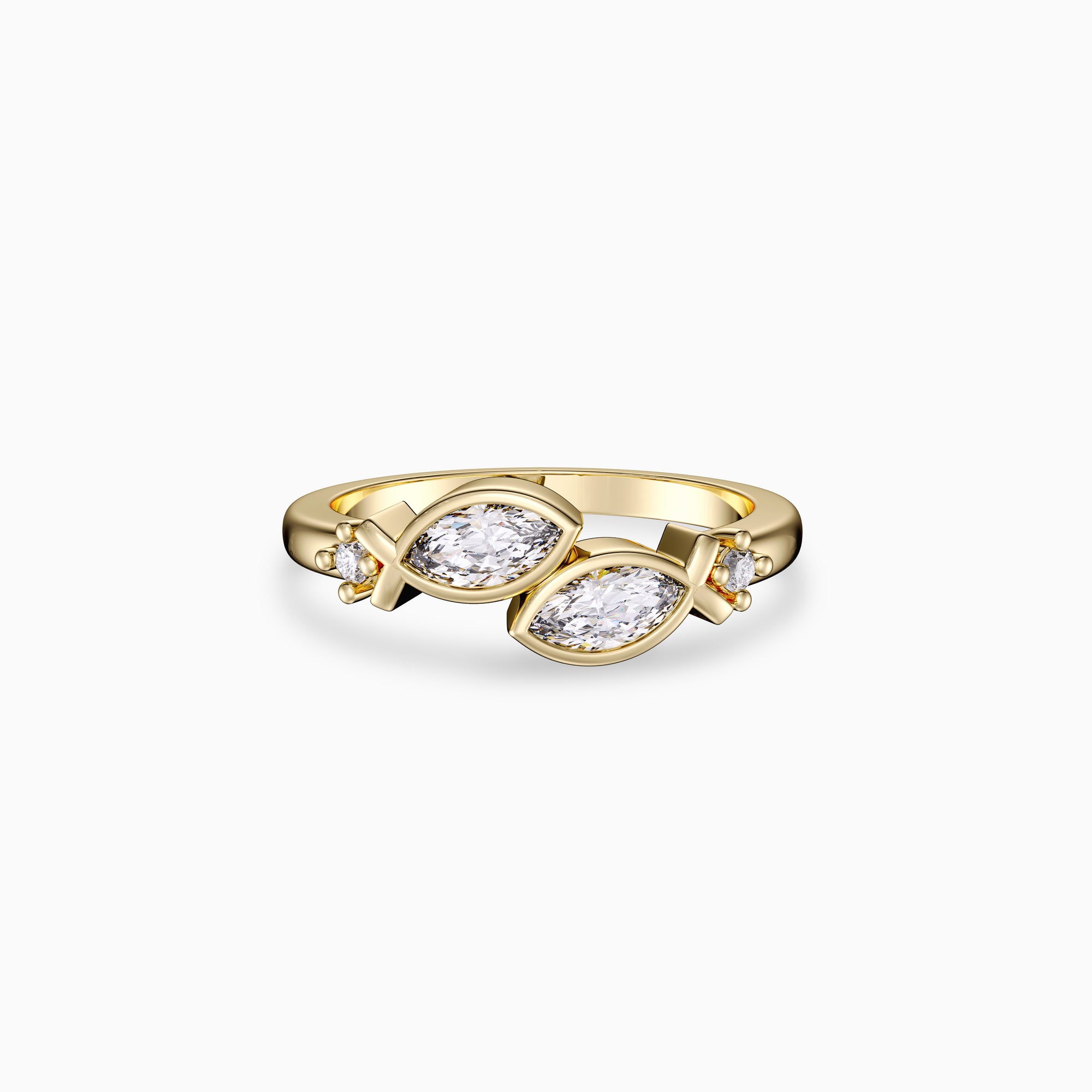 'Together in Faith' Jesus Fish Toi Et Moi Promise Ring - vanimy