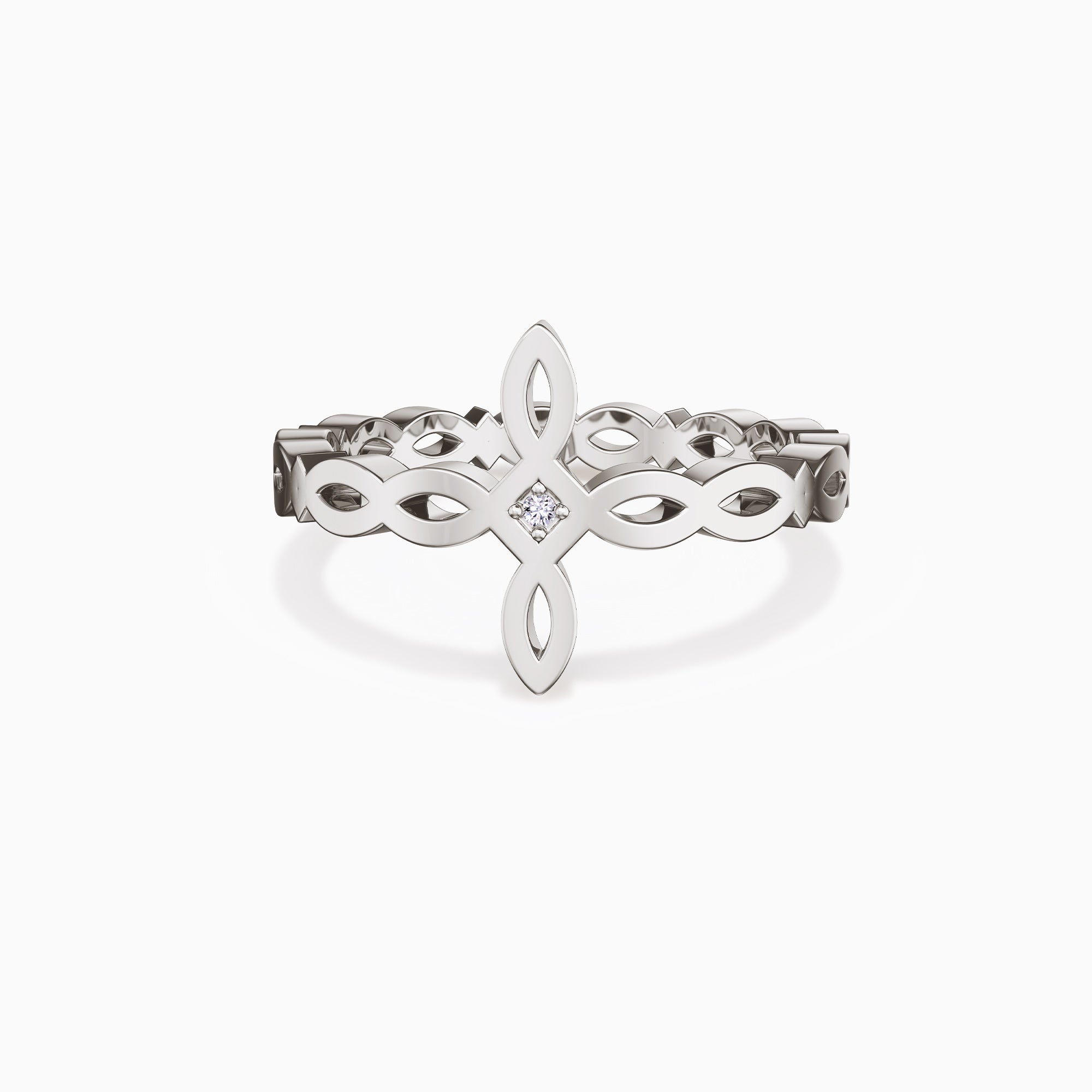 Divine Harmony Ichthys Cross Faith Protection Statement Ring - vanimy