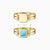 Personalized Natural Turquoise Reversible Flip Fidget Ring - vanimy