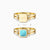 Engraved Faith Natural Turquoise Reversible Flip Fidget Ring - vanimy