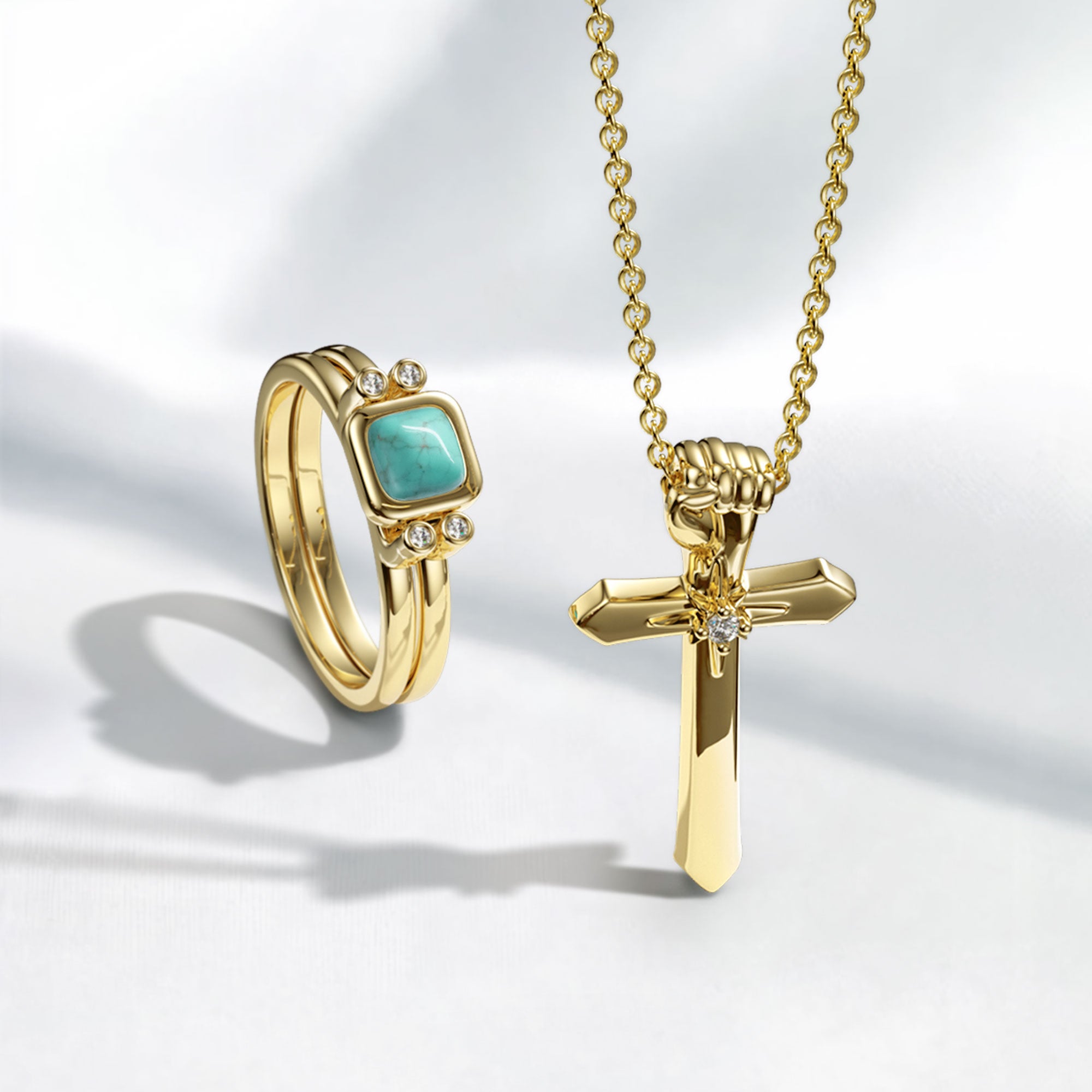 Fortitude Cross Pendant Necklace - vanimy