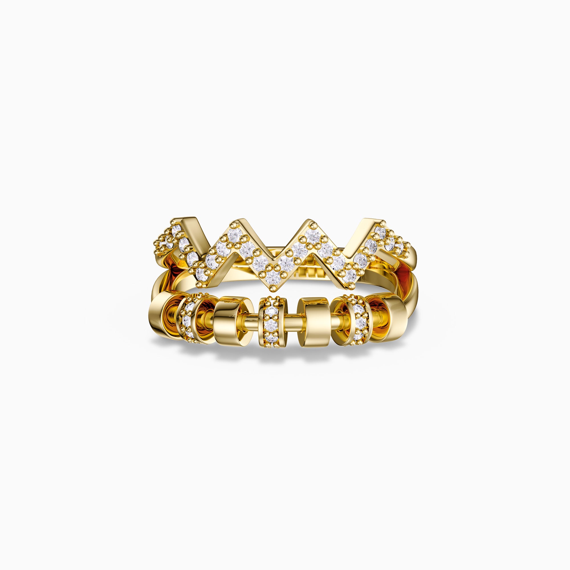 Highs and Lows Serenity Spinner Fidget Ring - vanimy