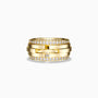 Cut-Out Cross Staircase Statement Ring - vanimy