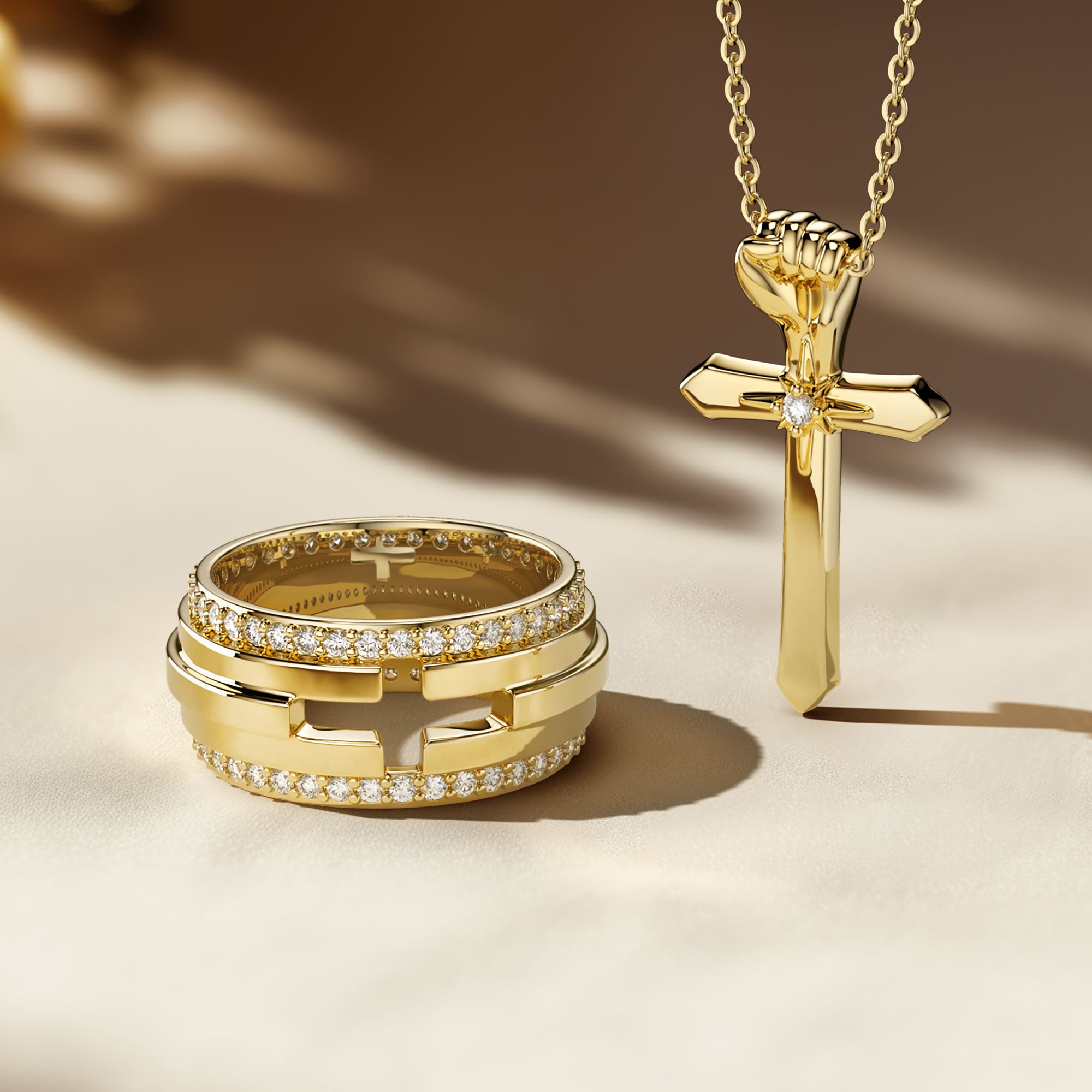 Fortitude Cross Pendant Necklace - vanimy
