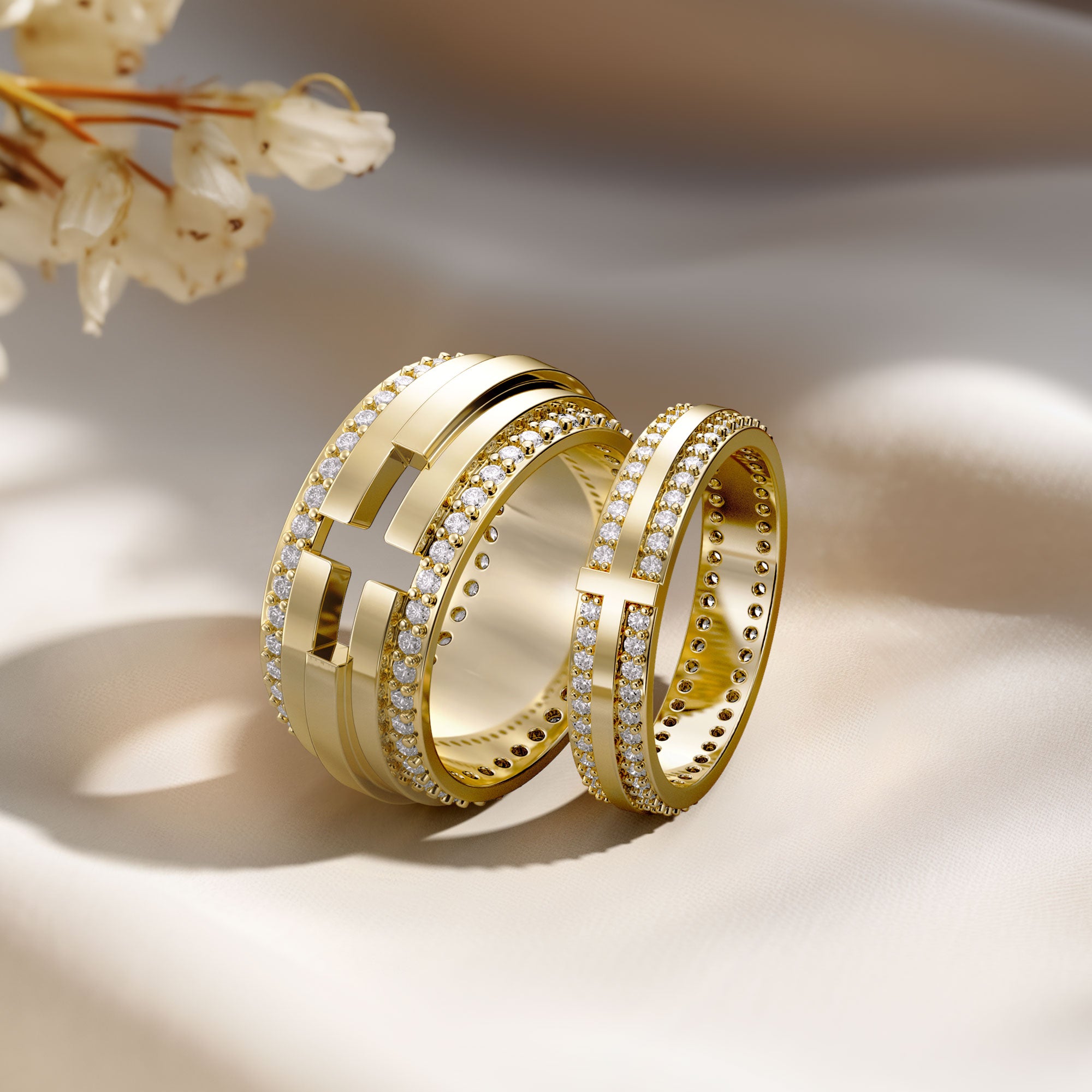 Cut-Out Cross Staircase Statement Ring - vanimy