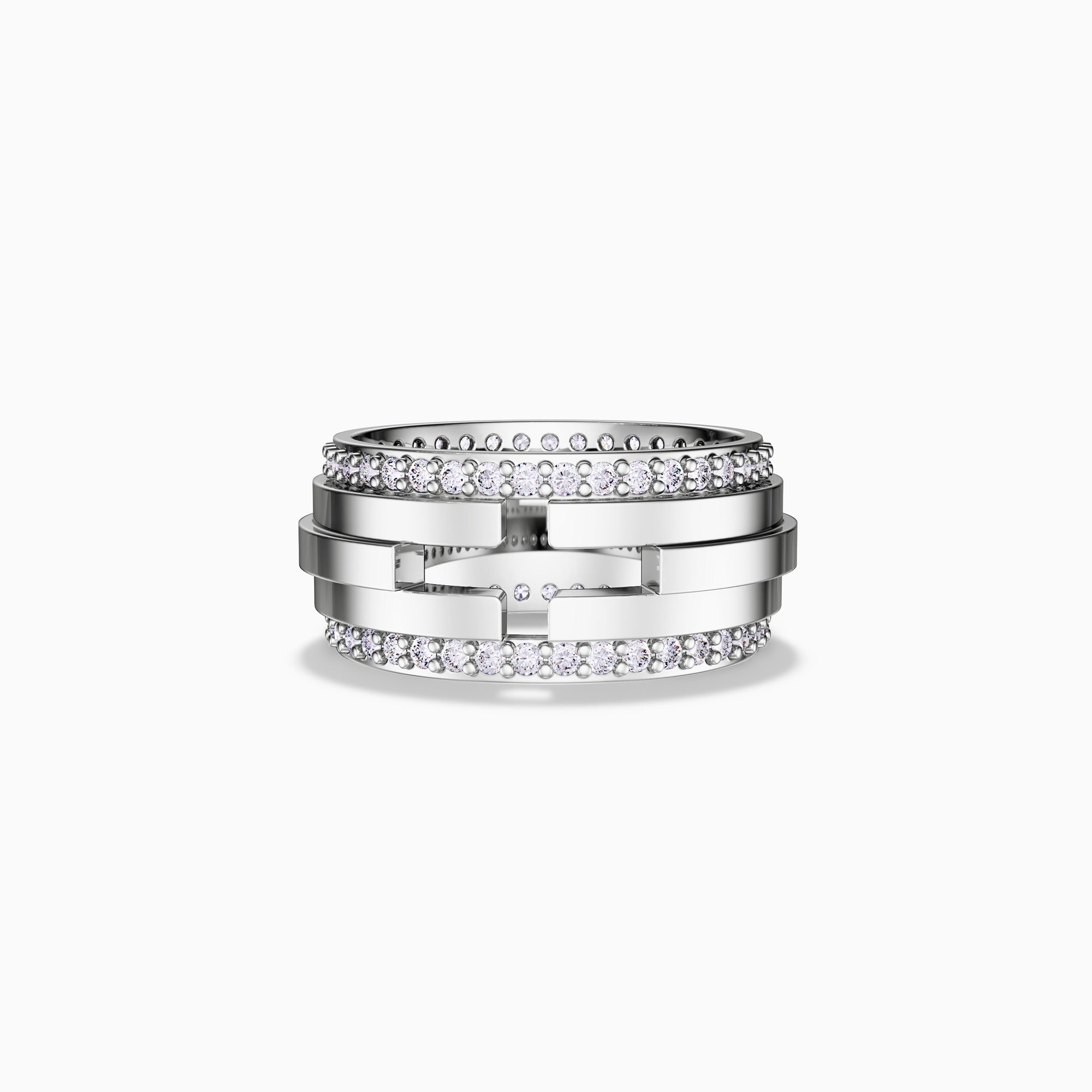 Cut-Out Cross Staircase Statement Ring - vanimy