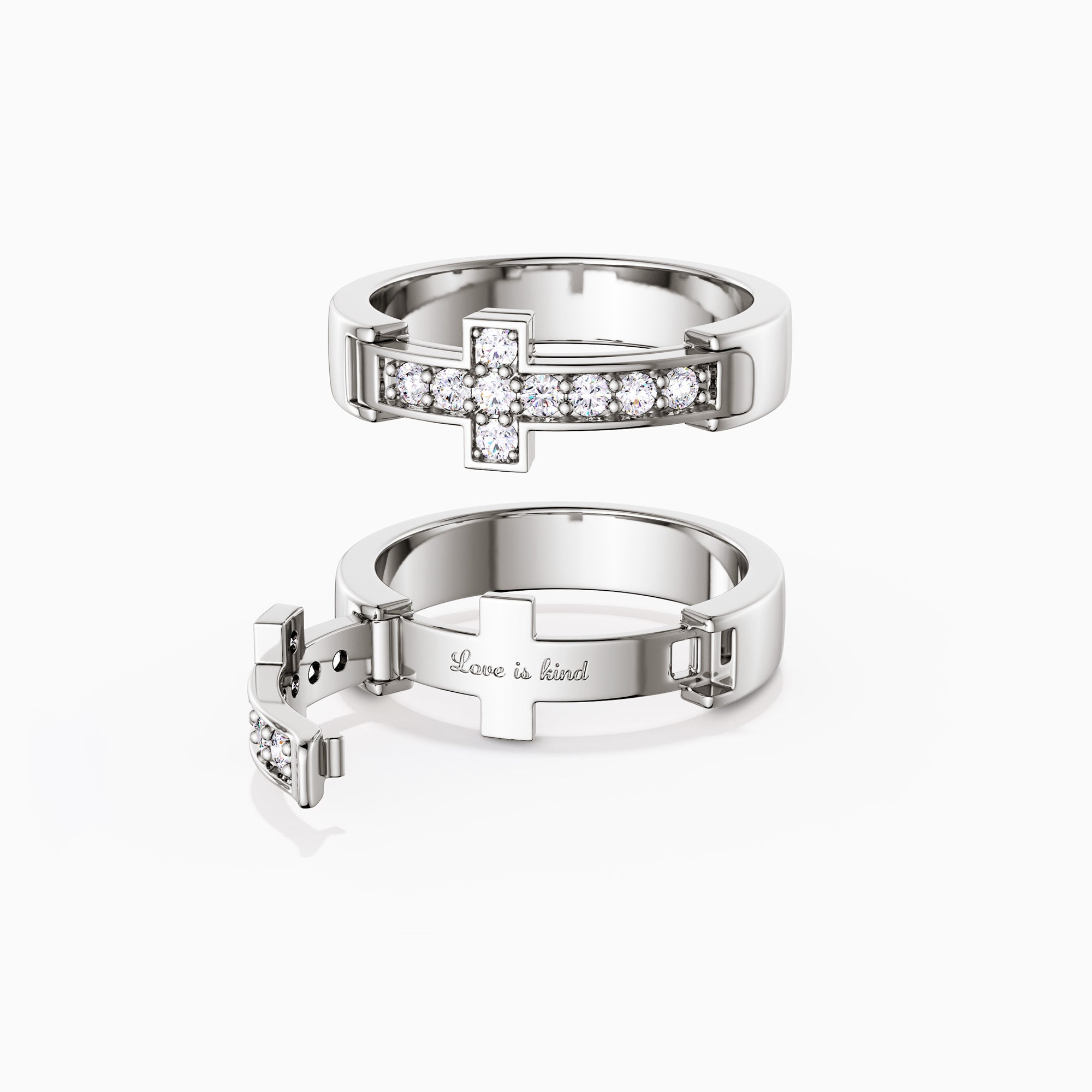 Eternal Love Cross Promise Ring - vanimy