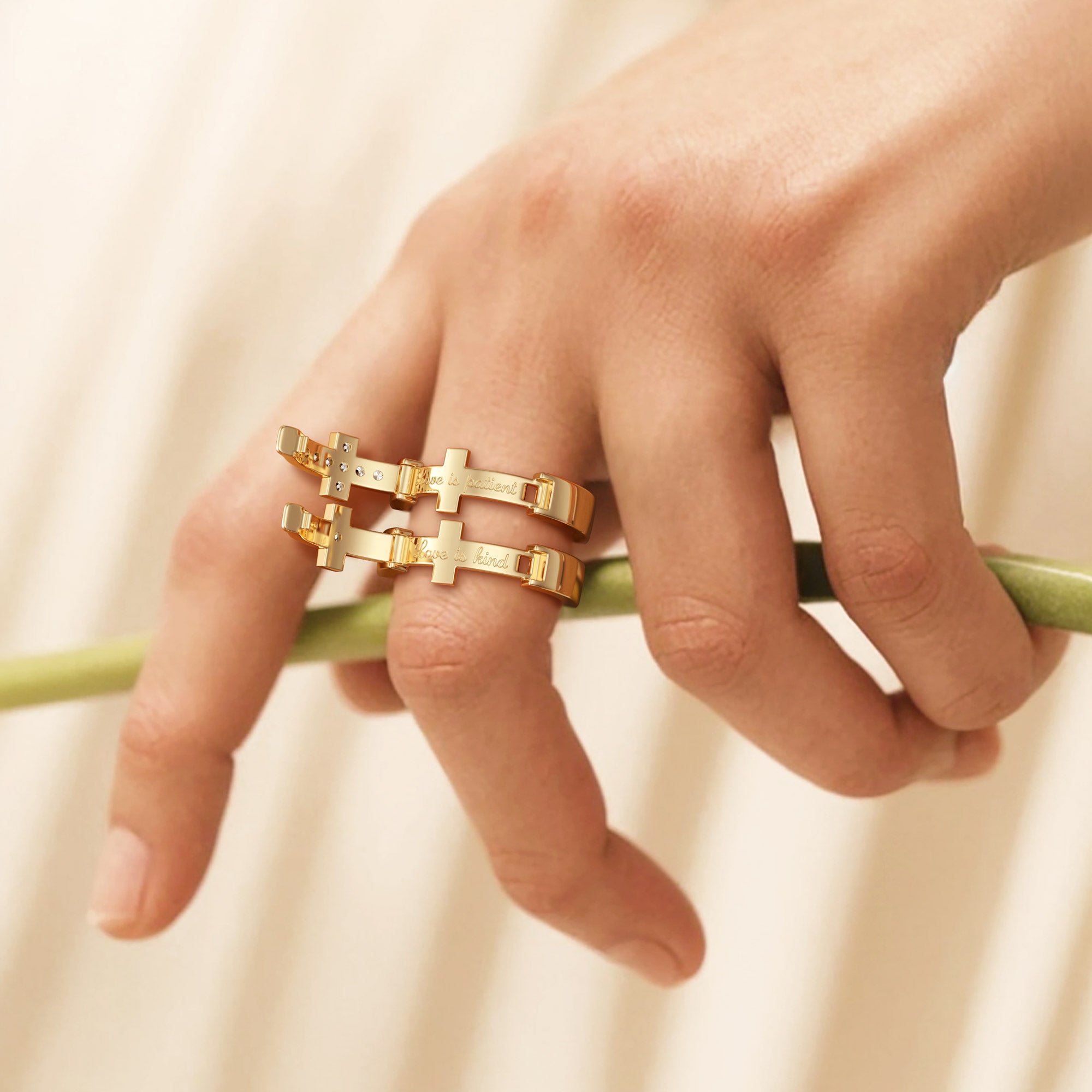 Eternal Love Cross Promise Ring - vanimy