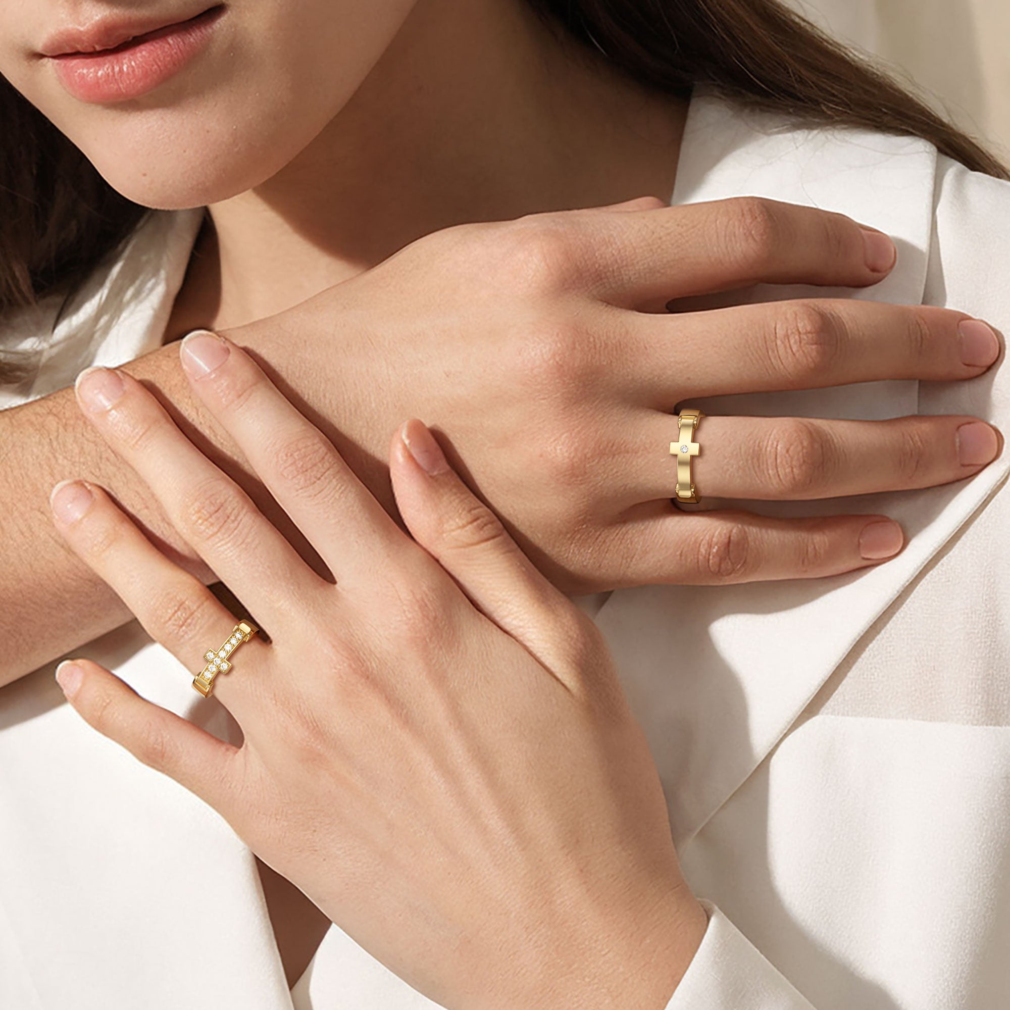 Eternal Love Cross Promise Ring - vanimy