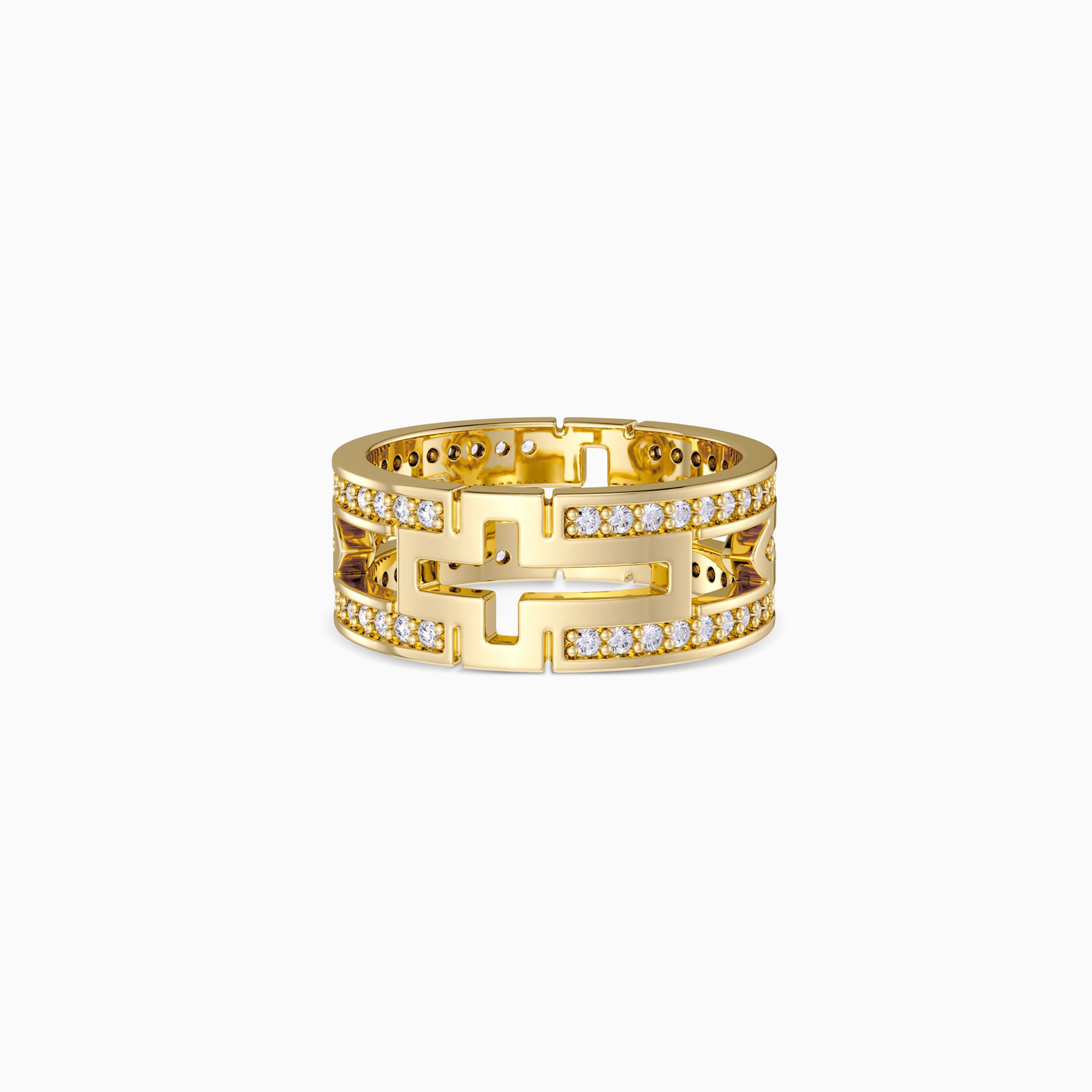 Cut Out Cross Ichthys Ring - vanimy