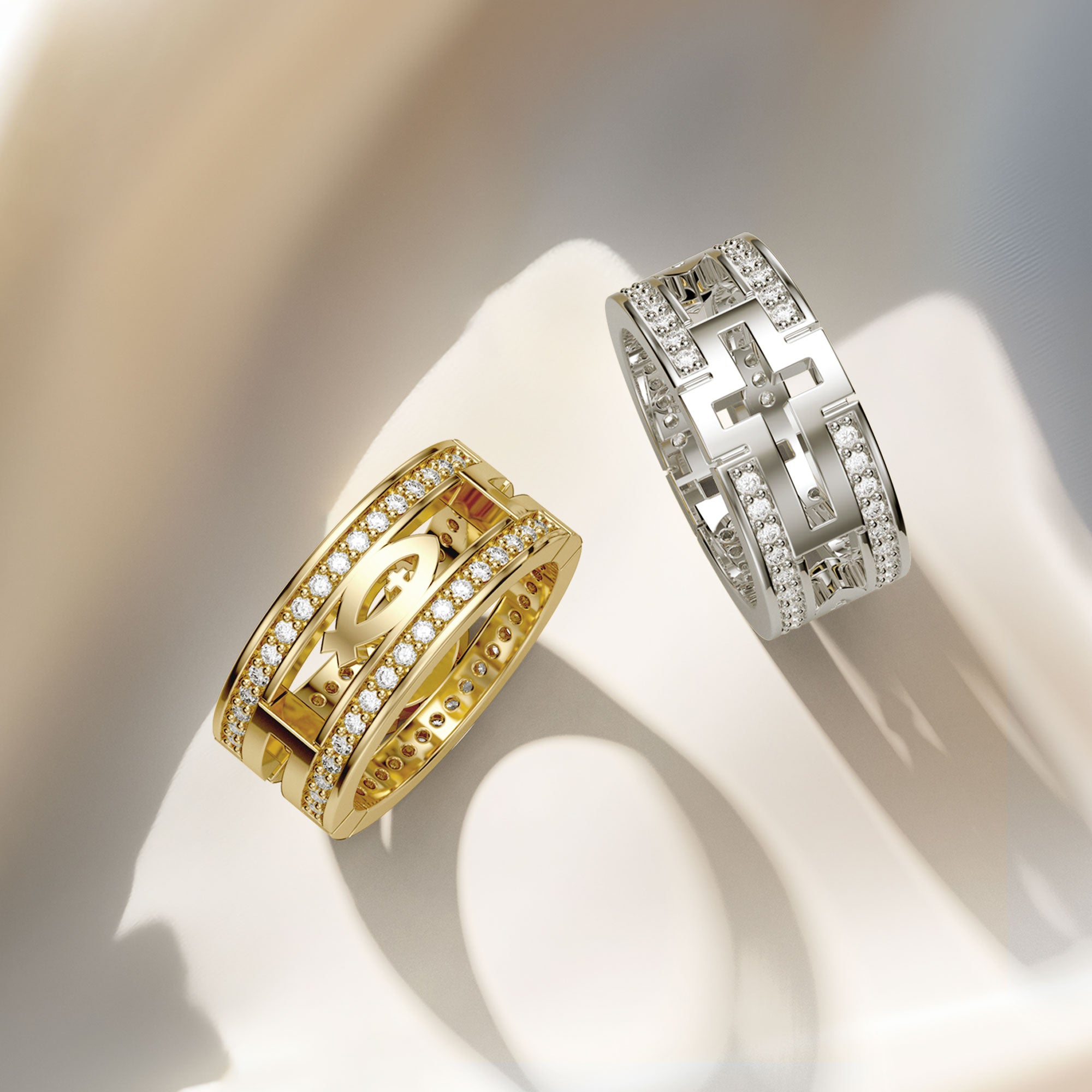 Cut Out Cross Ichthys Ring - vanimy