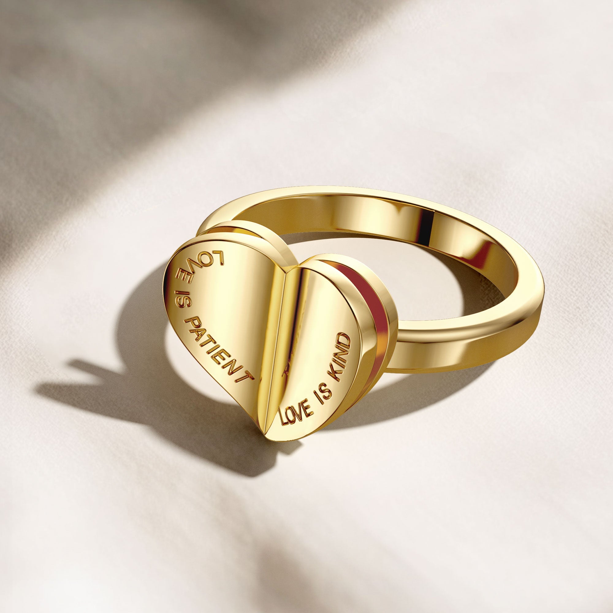 Personalized Chapters of Love Engraved Statement Ring