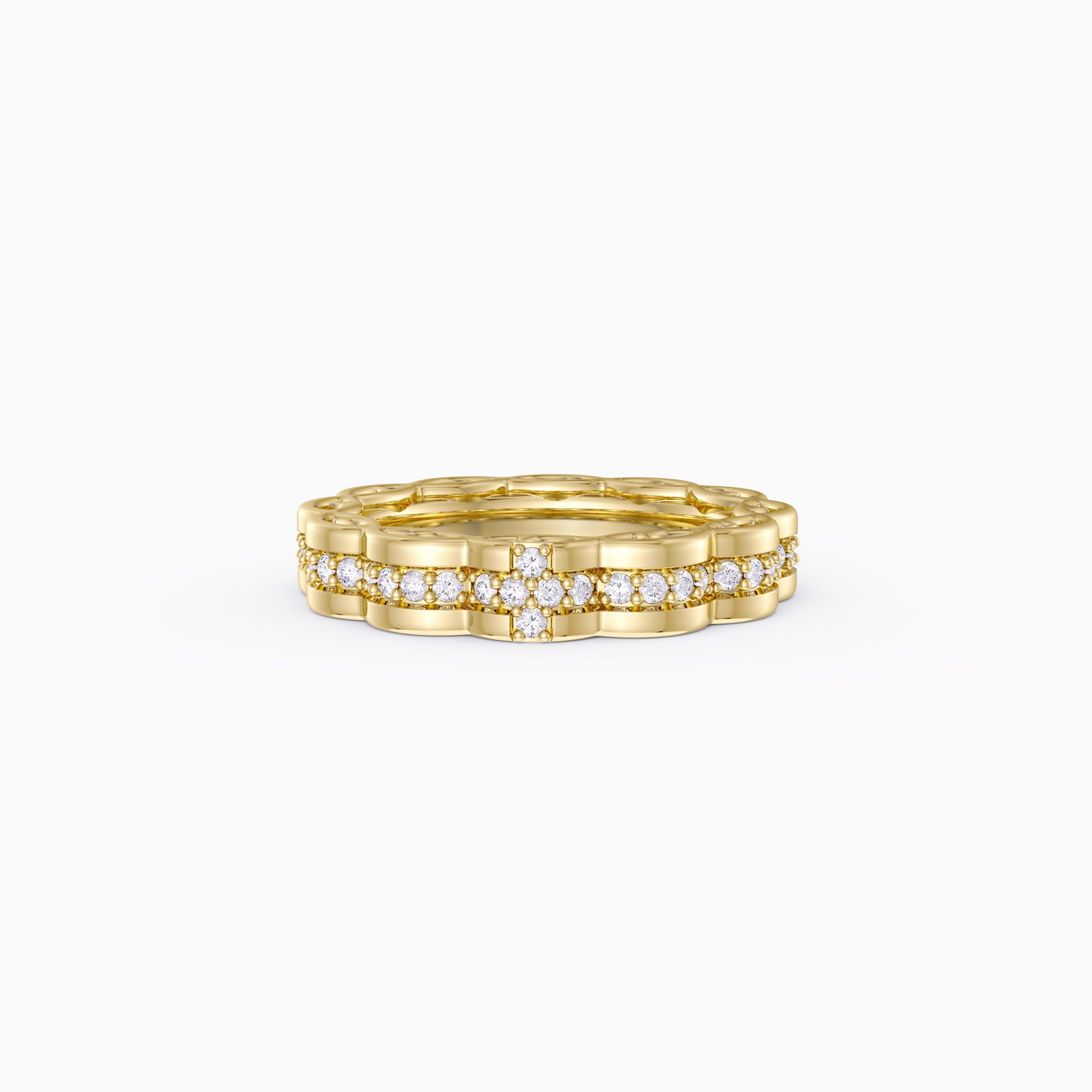 Crown of Thorns Cross Statement Ring - vanimy
