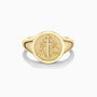 Personalized Alpha Omega Cross Signet Ring