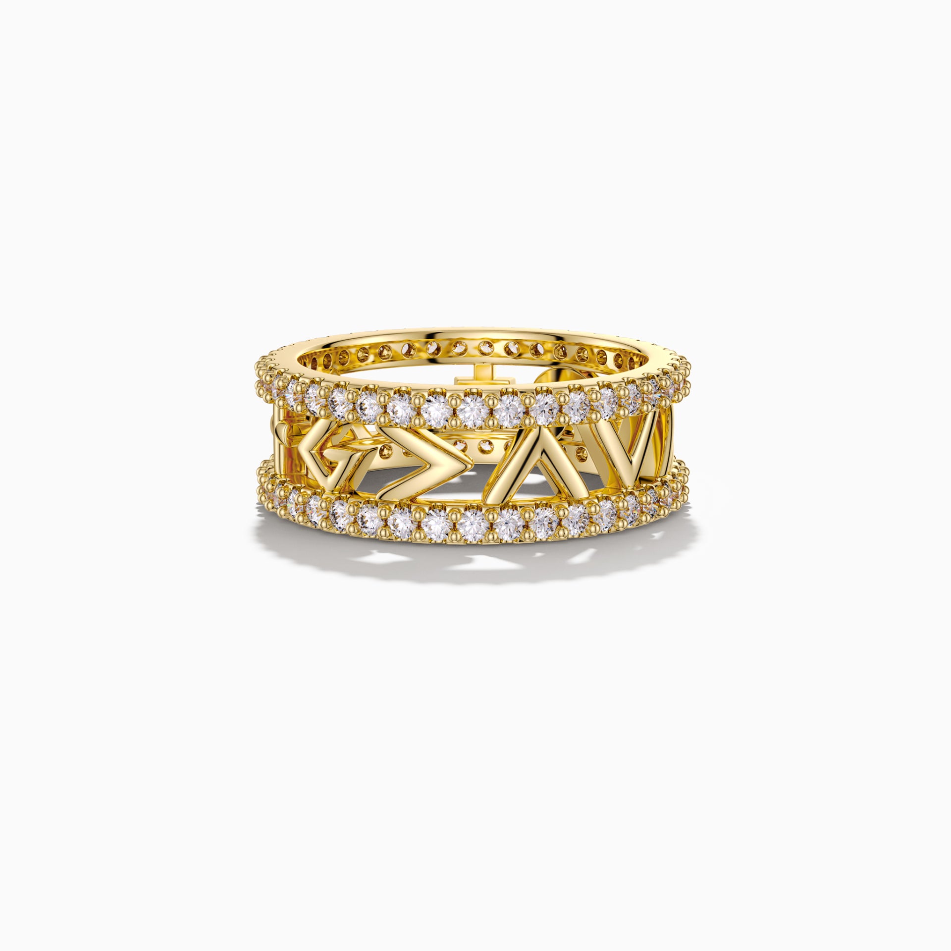 Bibel-Akronym „Gott ist größer als Höhen und Tiefen“ Statement-Ring