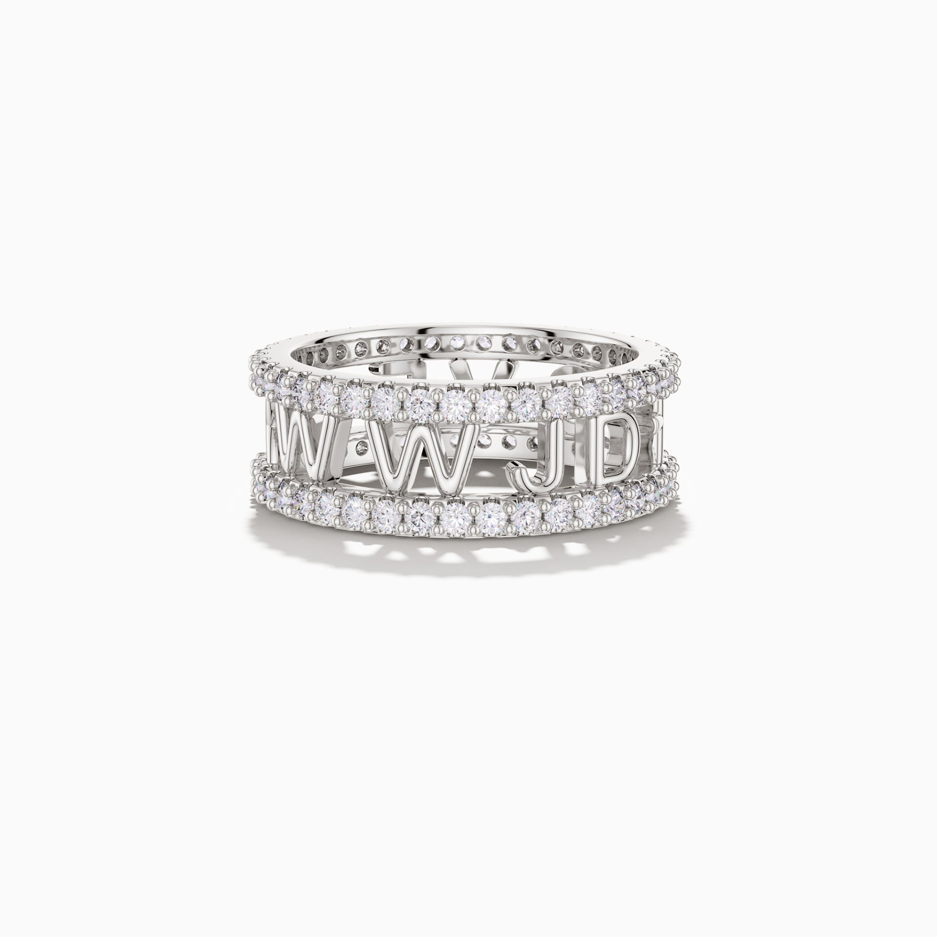 Bibel Akronym WWJD Kreuz Ichthys Statement Ring