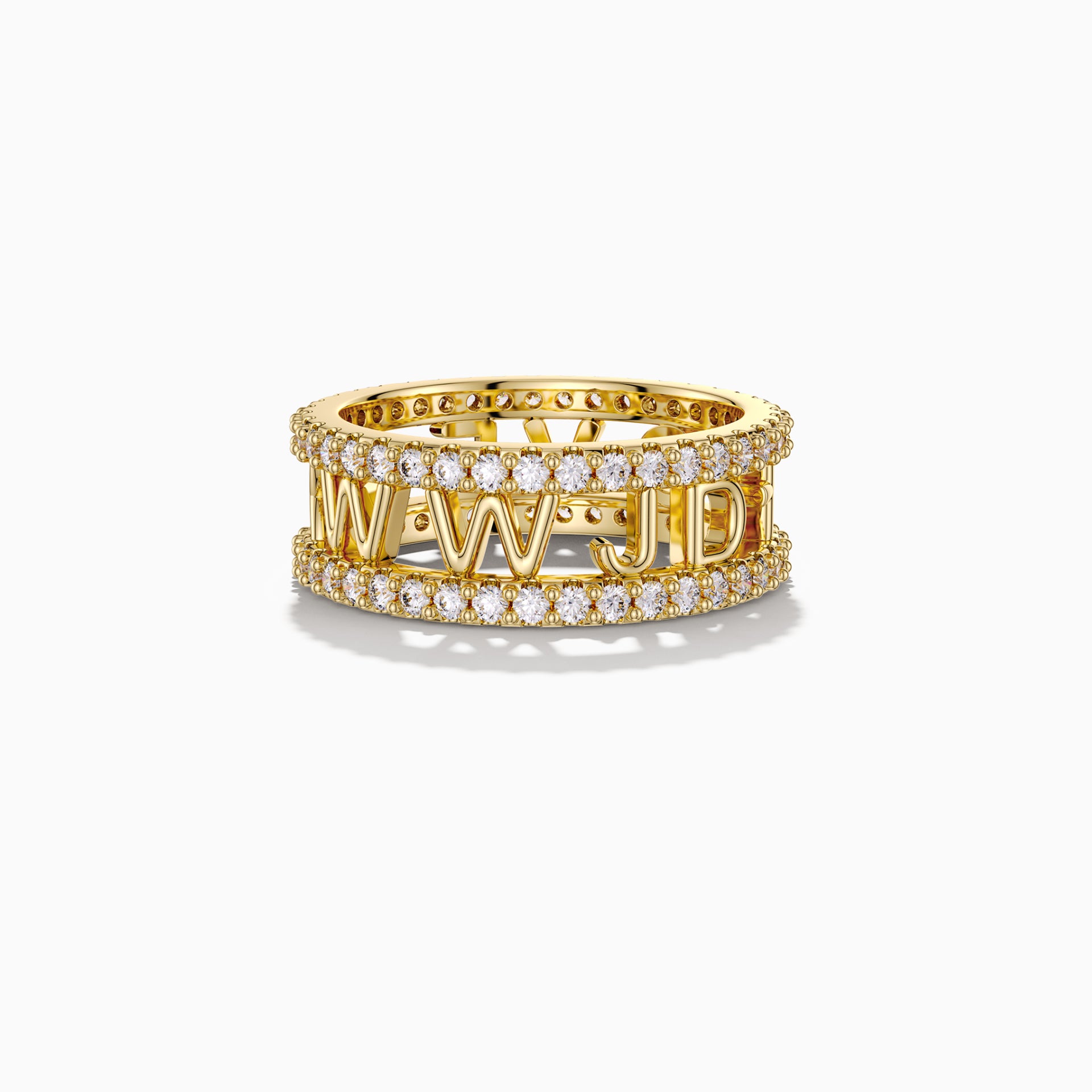 Bibel Akronym WWJD Kreuz Ichthys Statement Ring