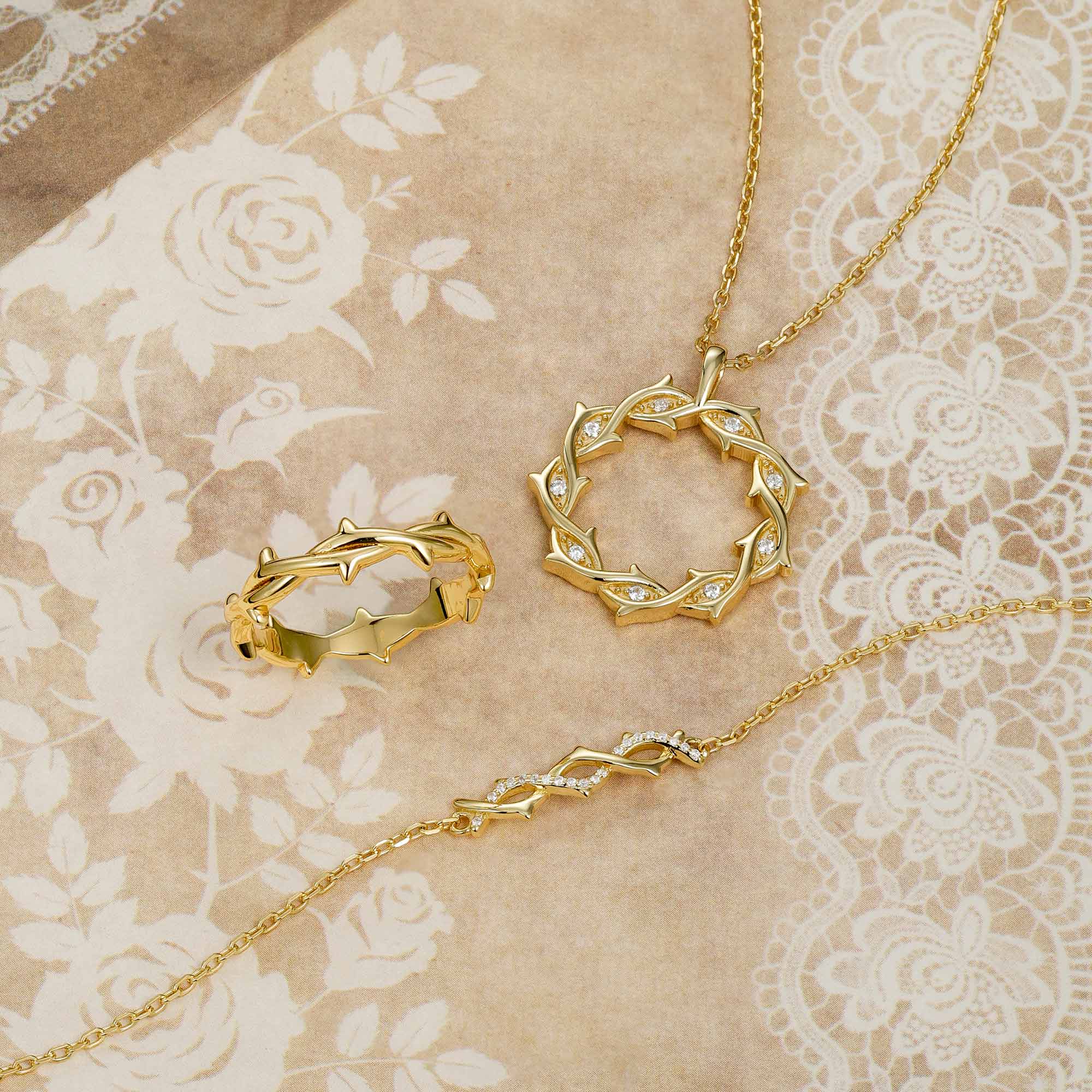 Dornenkronenring aus Sterlingsilber