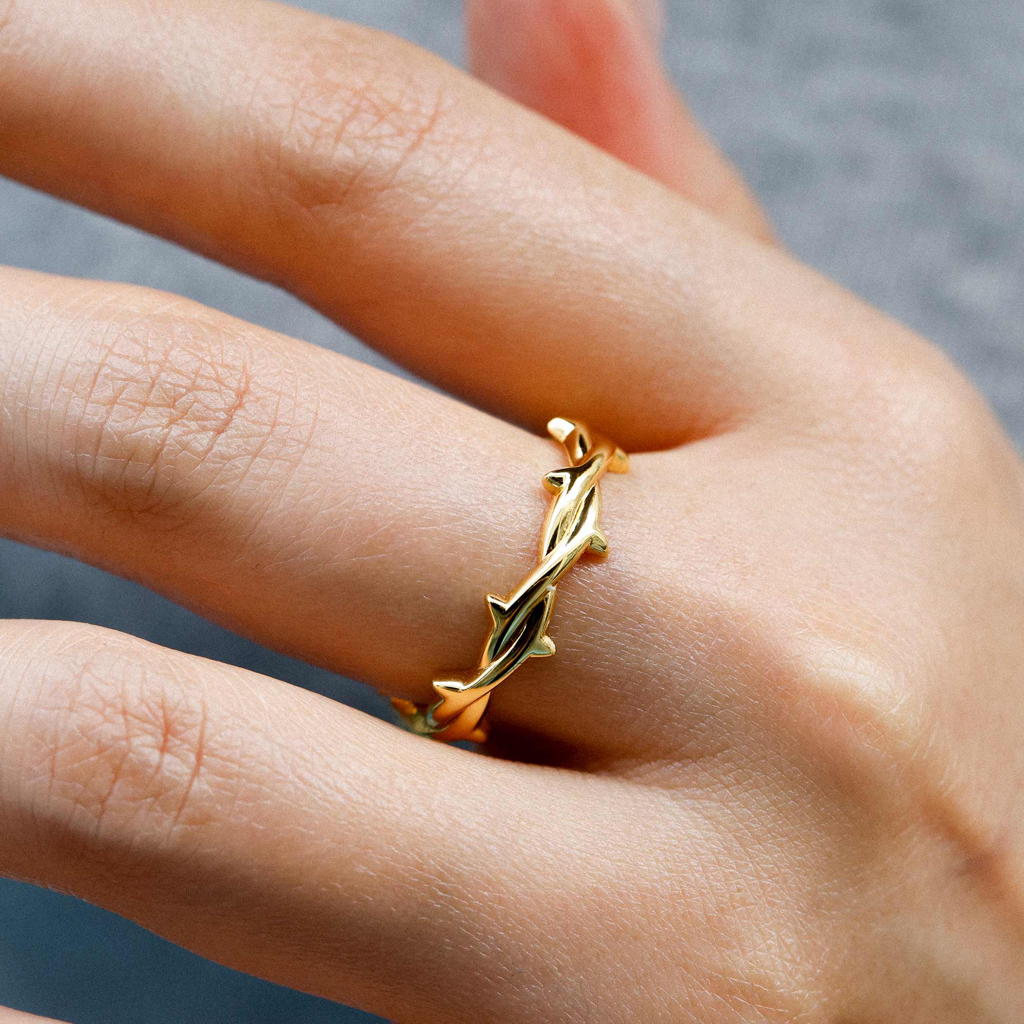 Dornenkronenring aus Sterlingsilber