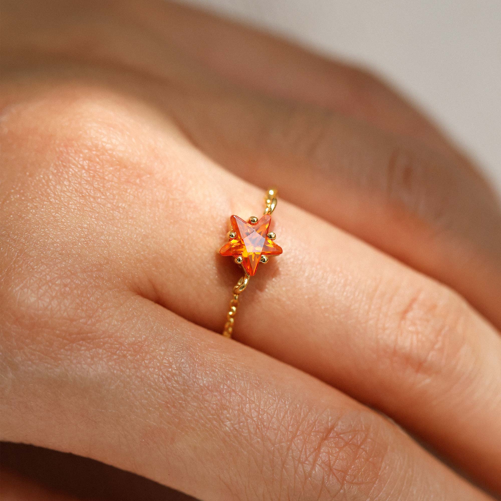 Wish Upon a Star Adjustable Chain Ring – vanimy - Main Image