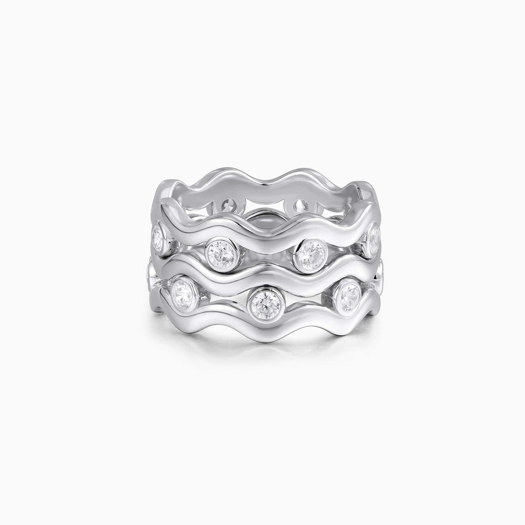 Elysian Wave Ring Set
