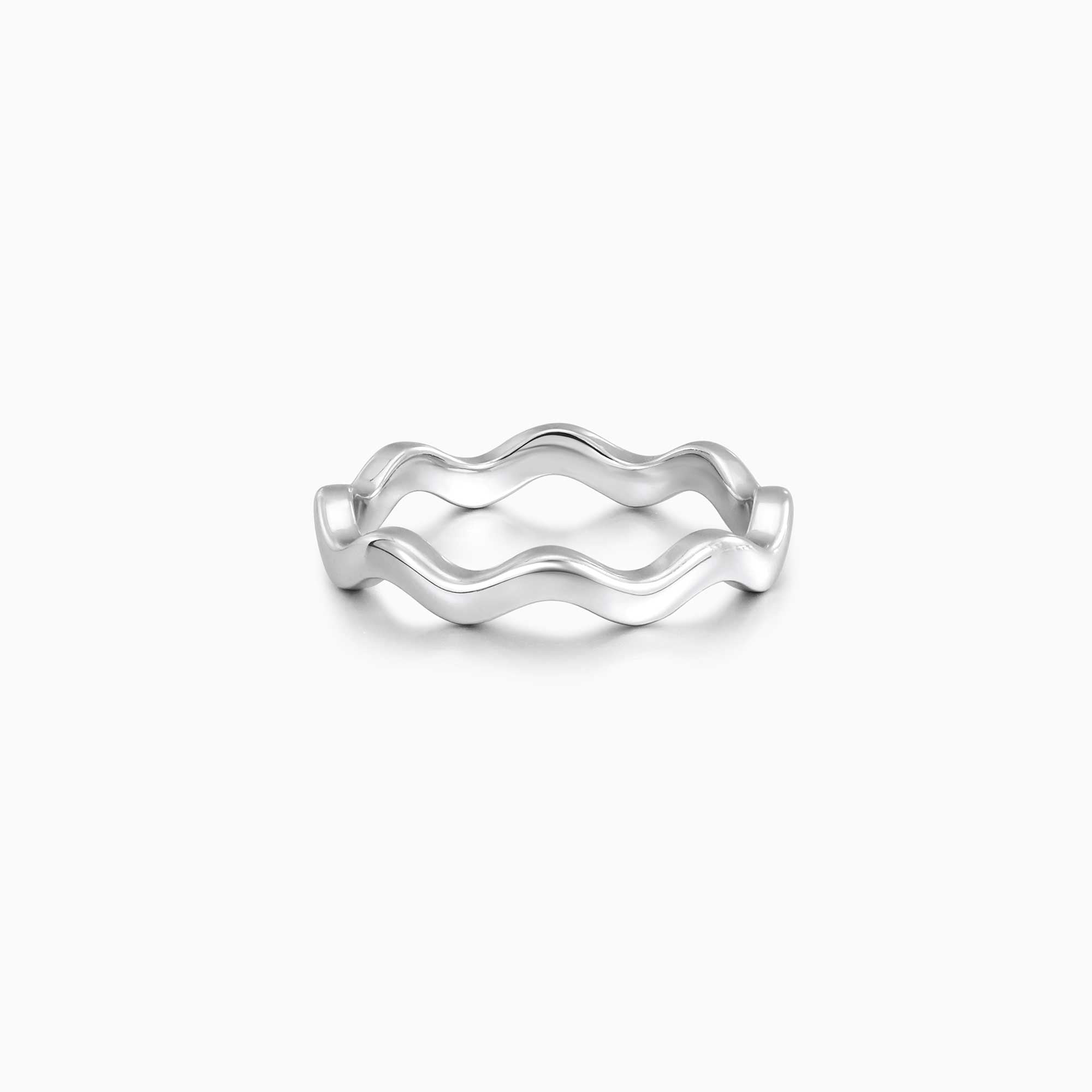 Elysian Wave Stacking Ring