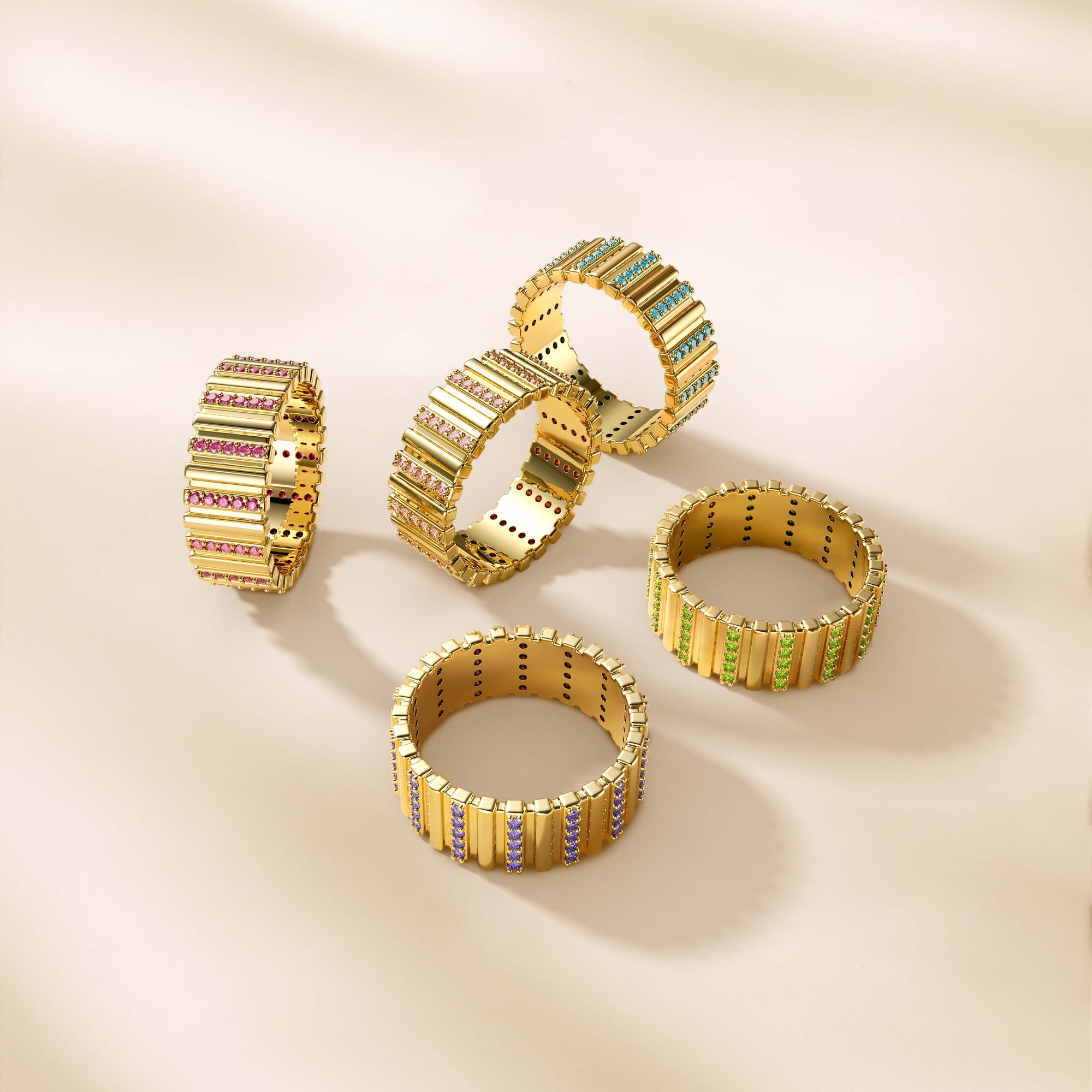 Thick Fluted Cigar Ring - vanimy